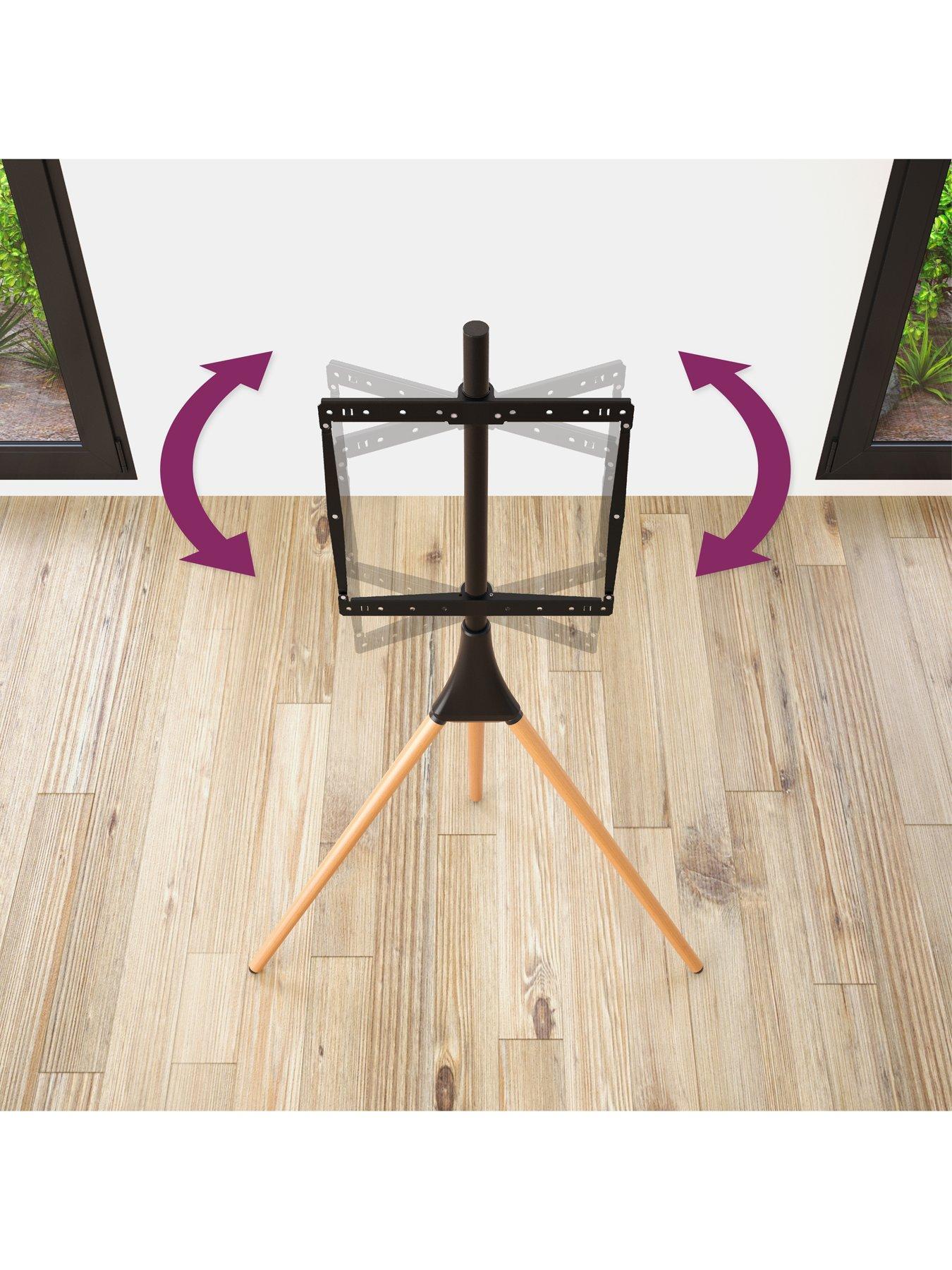 Image 4 of 7 of AVF Camden Freestanding Tripod TV&nbsp;Stand - suits up to&nbsp;32-65 inch TV - Light Wood