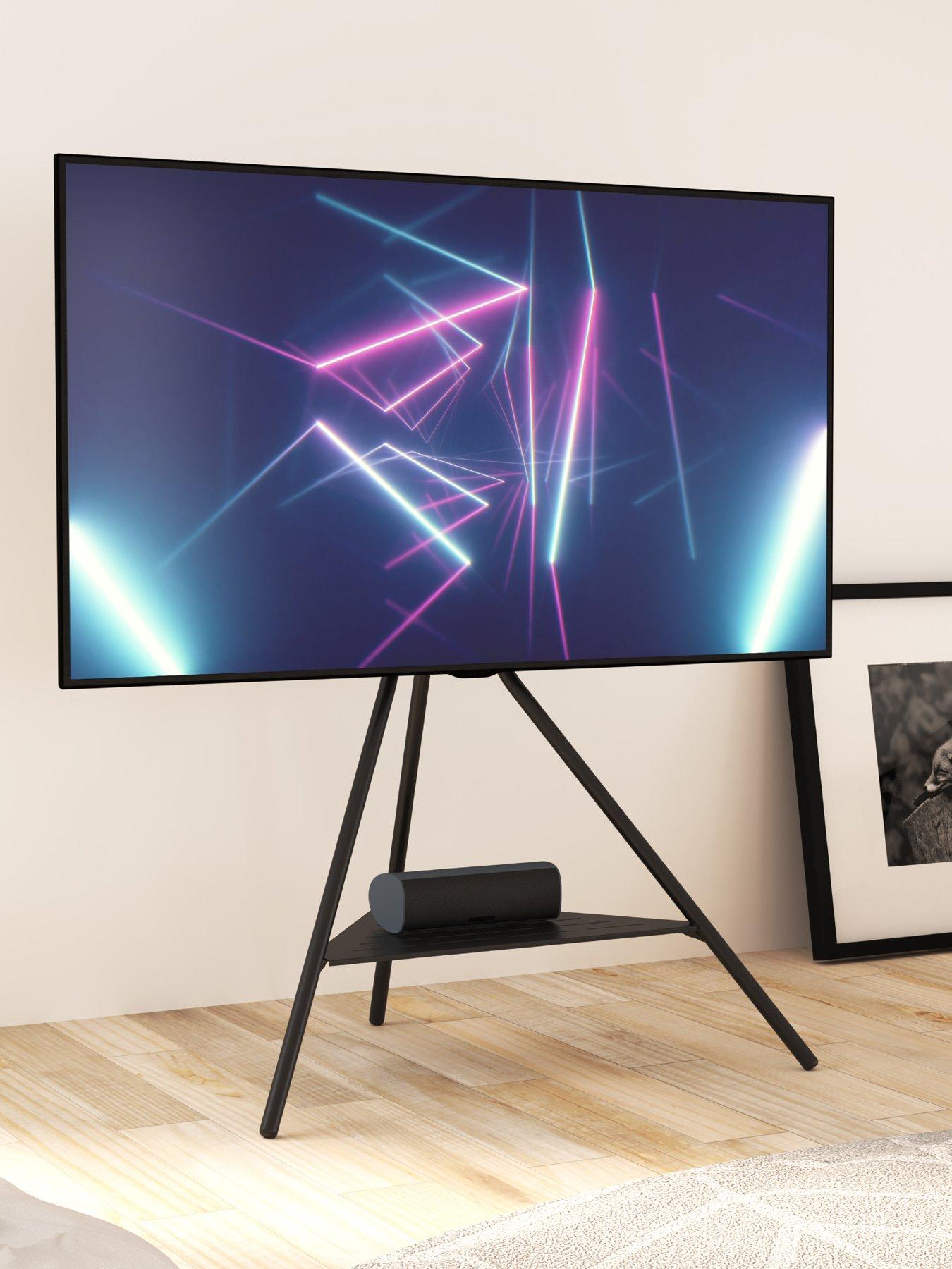 undefined Tiga Freestanding Metal TV Tripod - fits between 32 - 65 inch TV - Black