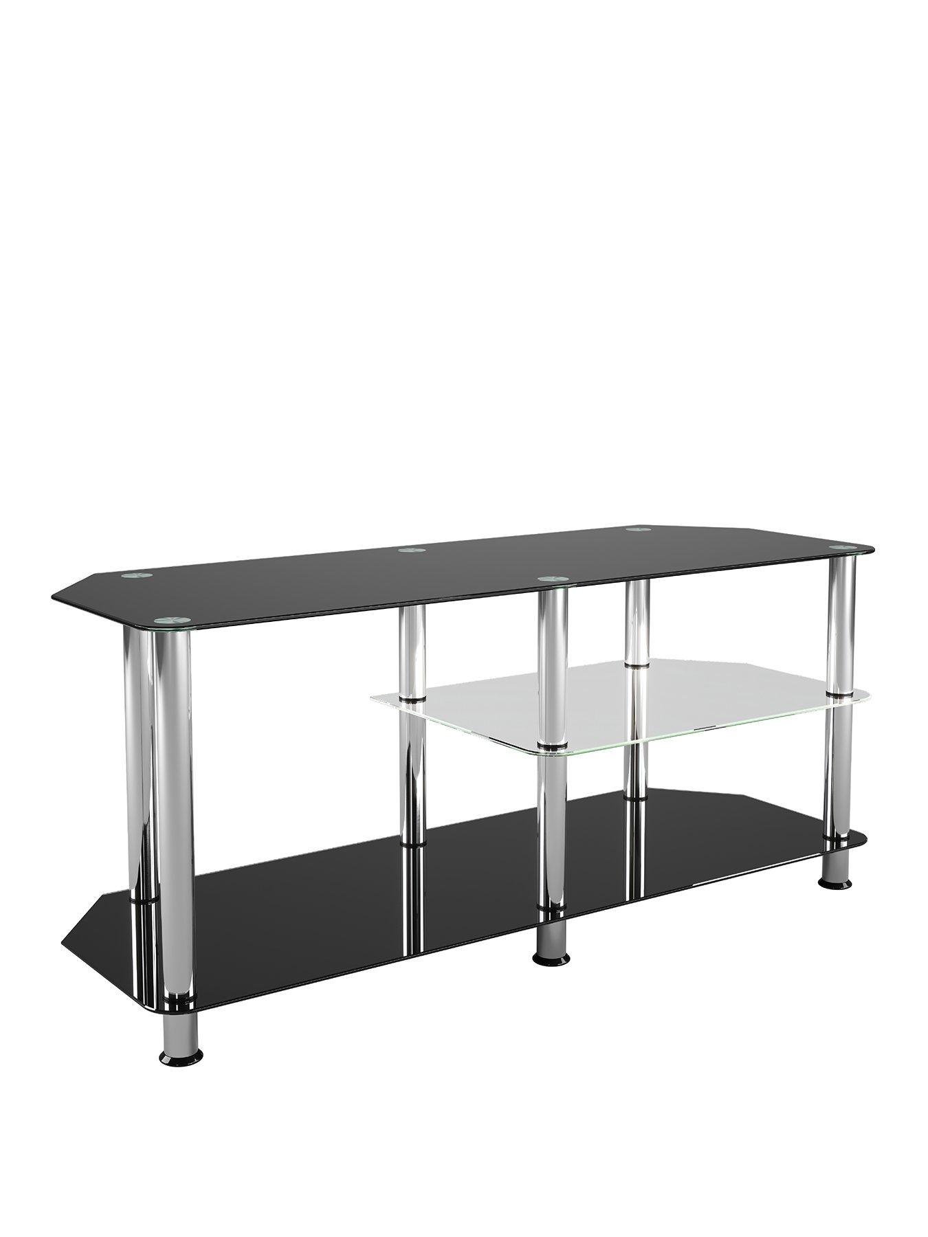 AVF Classic 1.14m Glass TV Stand with Vertical Storage - fits up to 55 ...