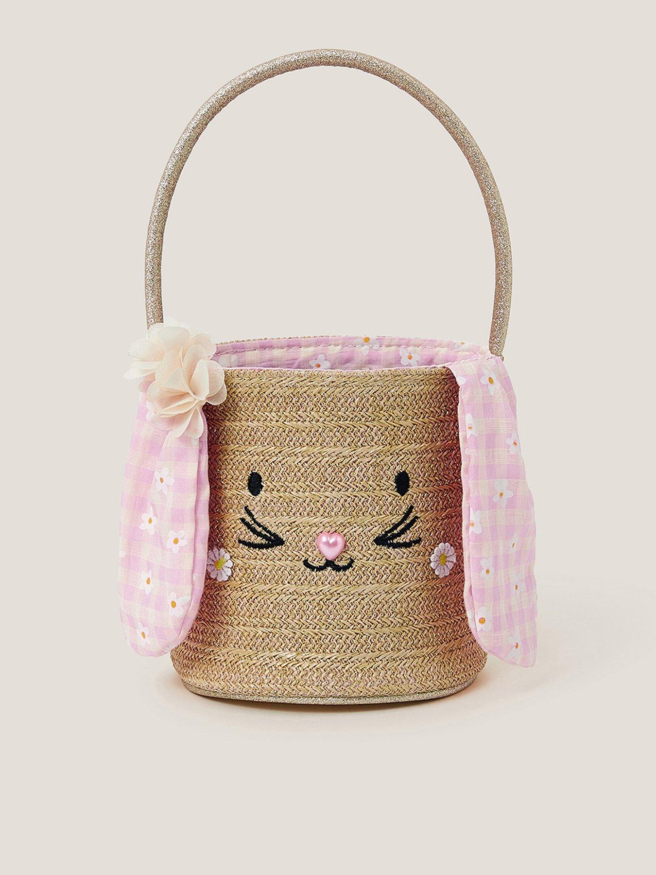 undefined Girls Bunny Gingham Basket Bag - Multi