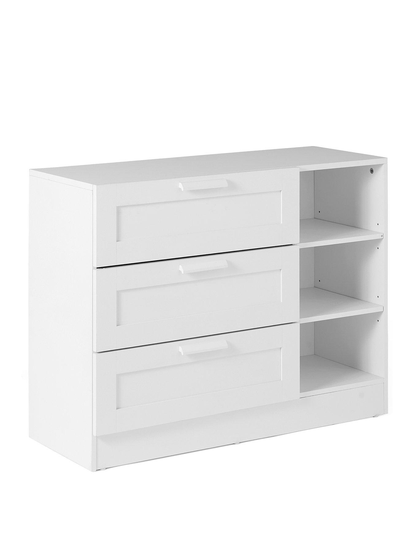 Image 3 of 7 of Everyday Taryn Kids&nbsp;3 Drawer, 3 Shelf Chest - White