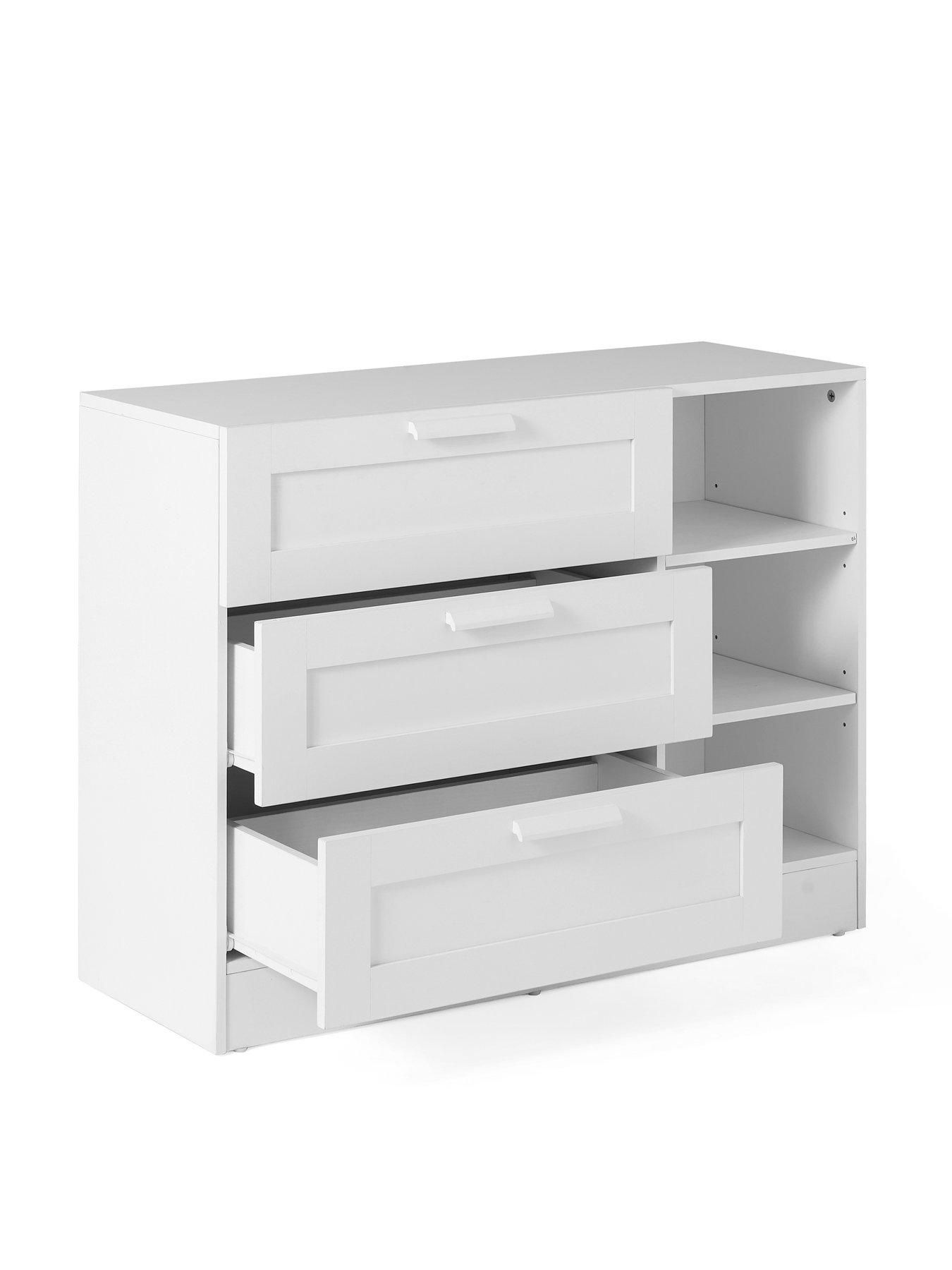 Image 4 of 7 of Everyday Taryn Kids&nbsp;3 Drawer, 3 Shelf Chest - White
