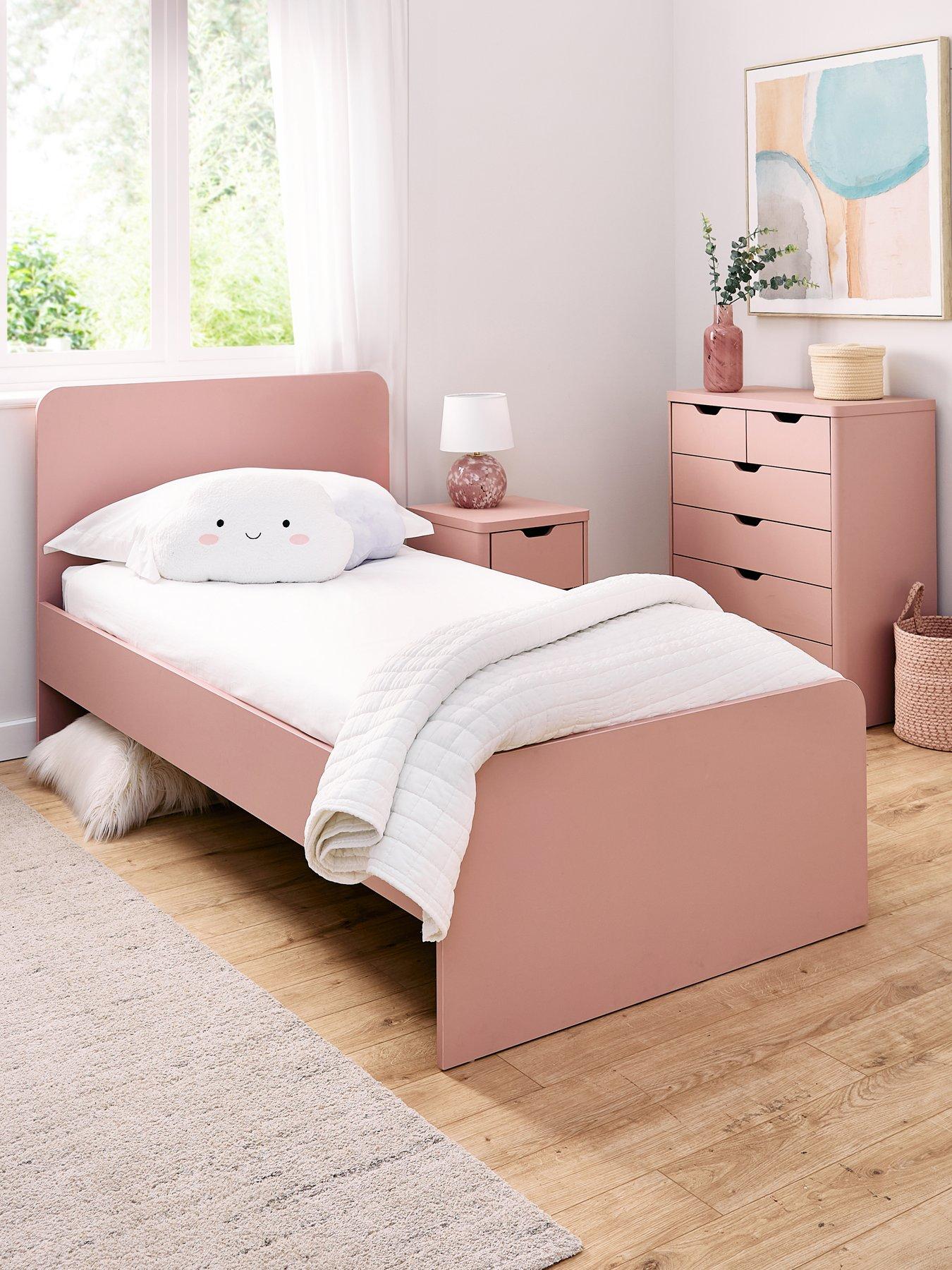 undefined Aspen Children's Single Bed with Mattress Options (Buy  &  SAVE!) - Pink