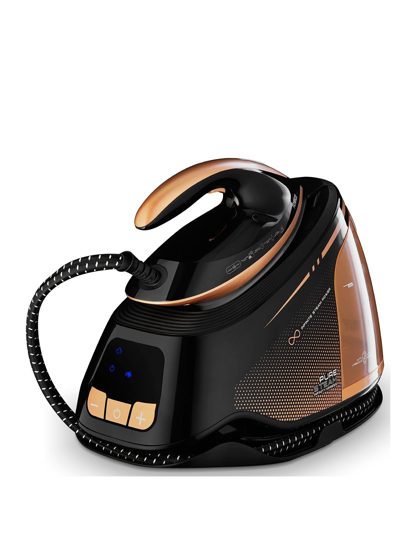 Image 1 of 8 of Tower T22030GLD PureSteam Infinity Xpress 8 Bar Steam Generator Iron - Black