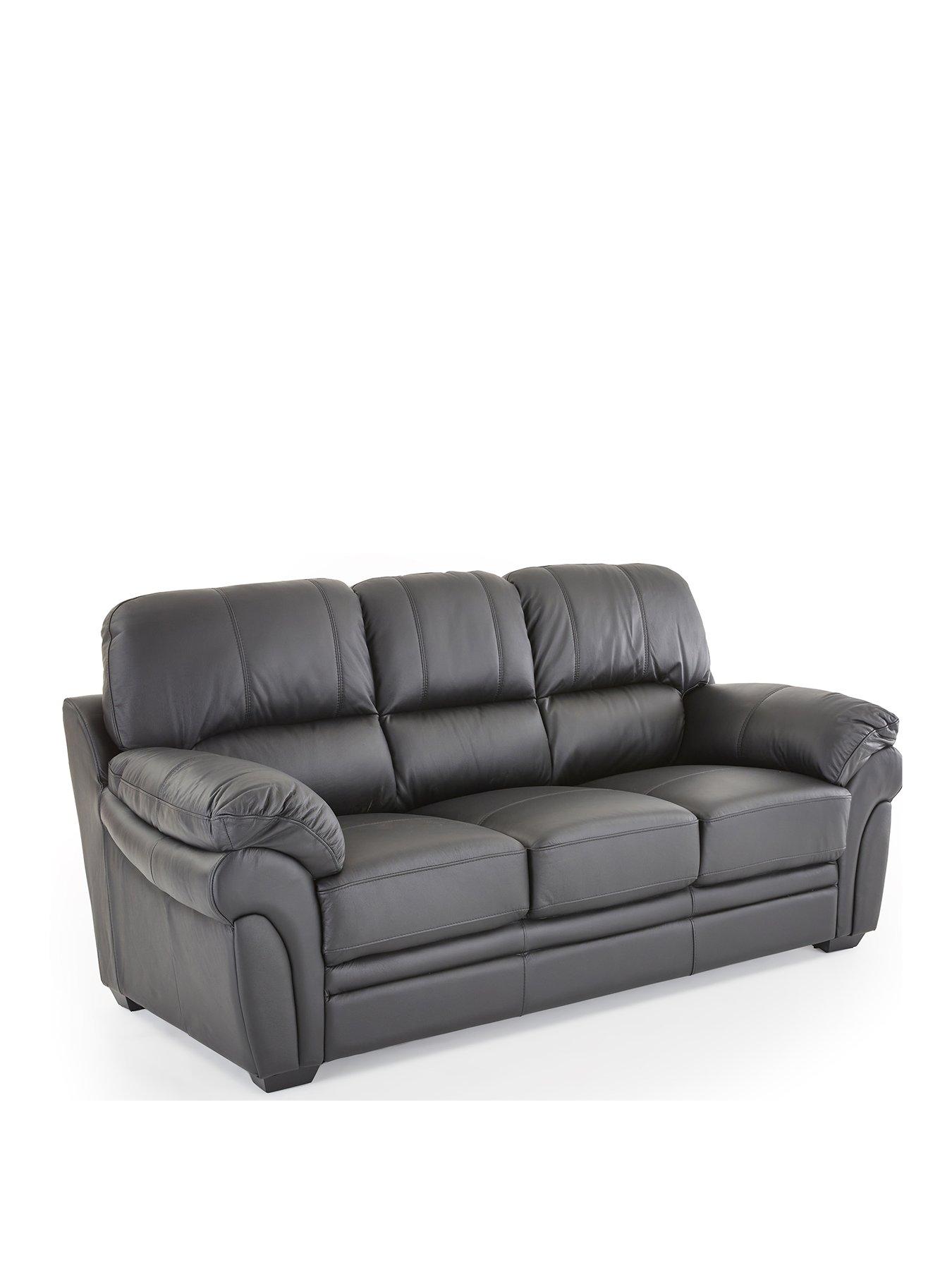 Image 3 of 7 of The Very Collection Wilmslow 3 + 2 Seater Leather Sofa Set (Buy &amp; SAVE!)
