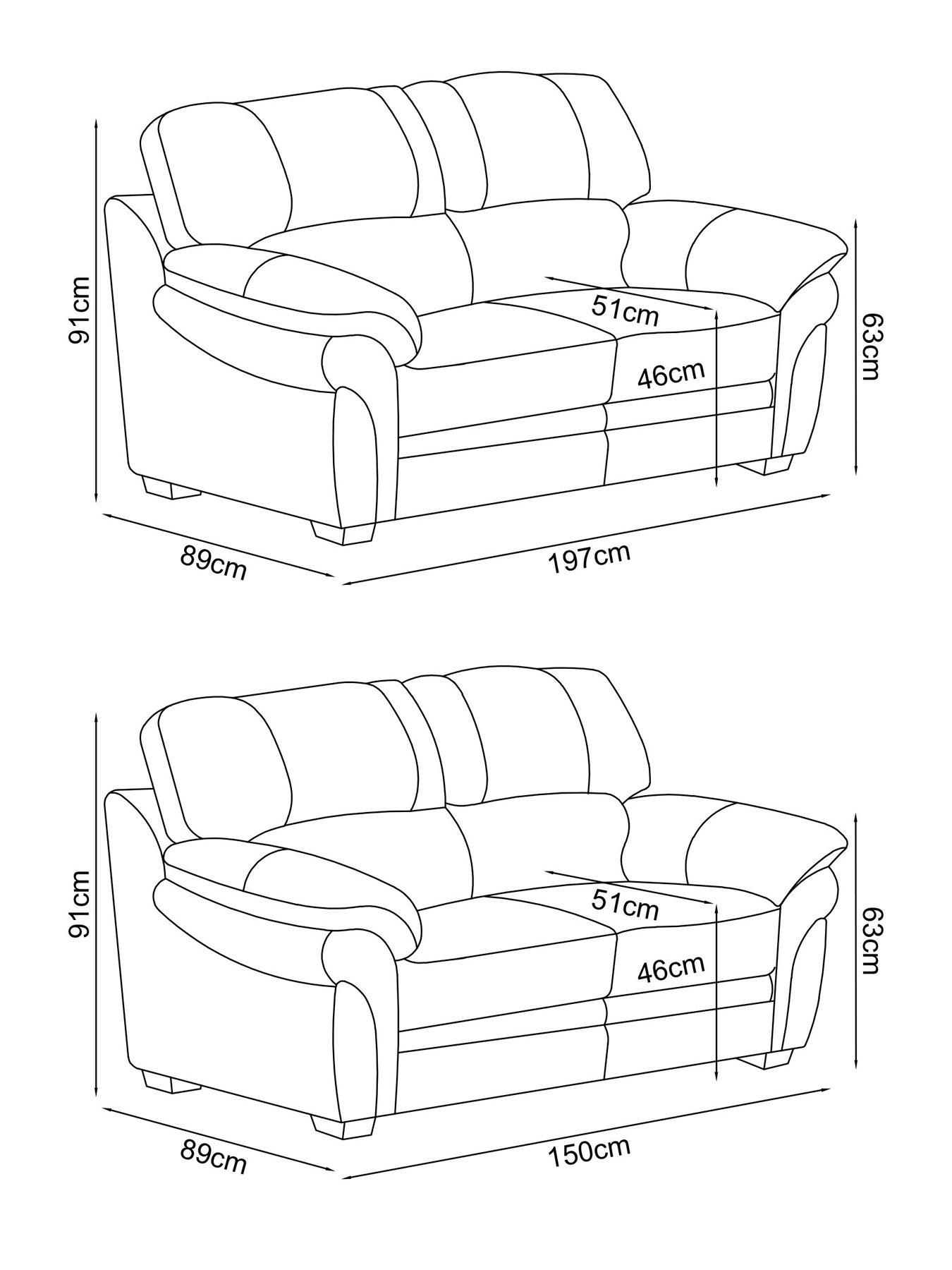 Image 7 of 7 of The Very Collection Wilmslow 3 + 2 Seater Leather Sofa Set (Buy &amp; SAVE!)