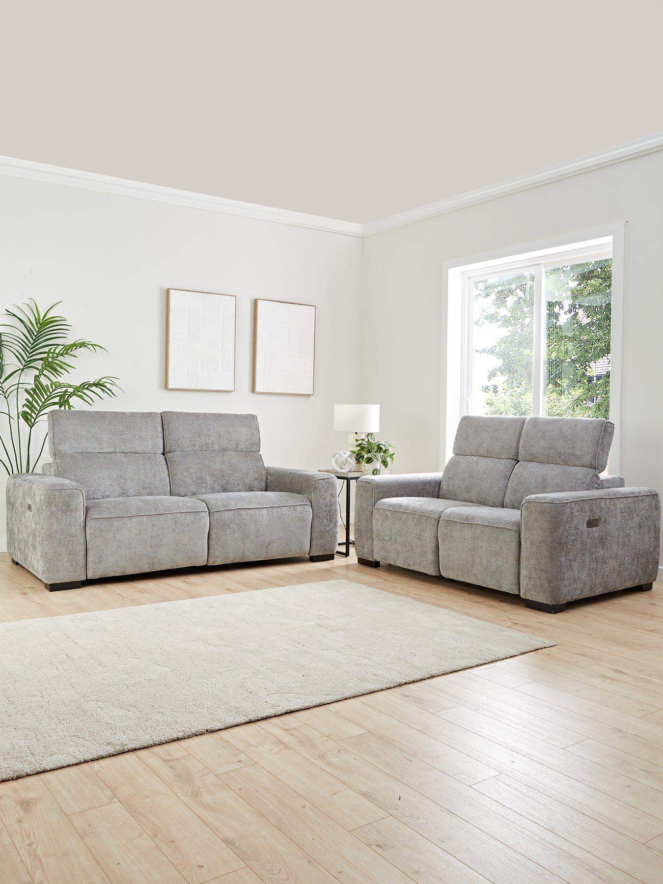 The Very Collection Venosa 3 Seater + 2 Seater Power Recliner Fabric Sofa Set (Buy  &  SAVE!) - FSC® Certified