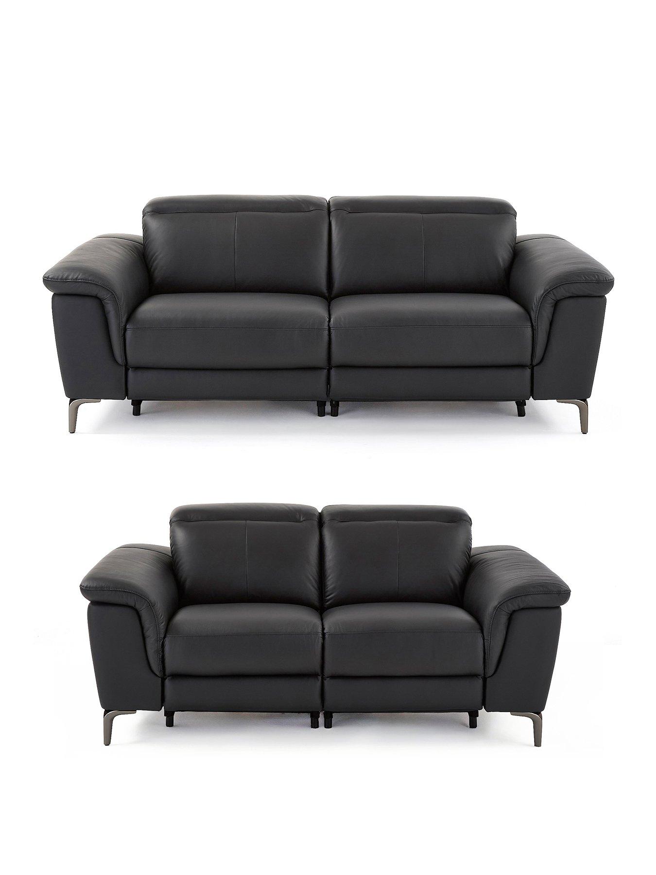 Image 2 of 7 of The Very Collection Lorenza Leather/Faux Leather&nbsp;3 + 2 Power Recliner&nbsp;Sofa Set (Buy &amp; SAVE!)