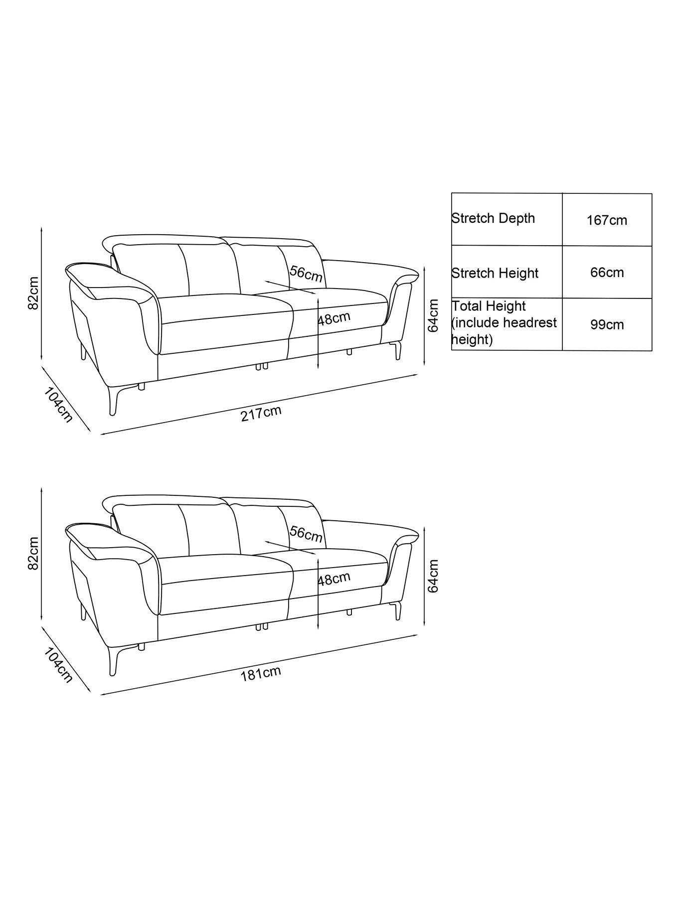 Image 7 of 7 of The Very Collection Lorenza Leather/Faux Leather&nbsp;3 + 2 Power Recliner&nbsp;Sofa Set (Buy &amp; SAVE!)