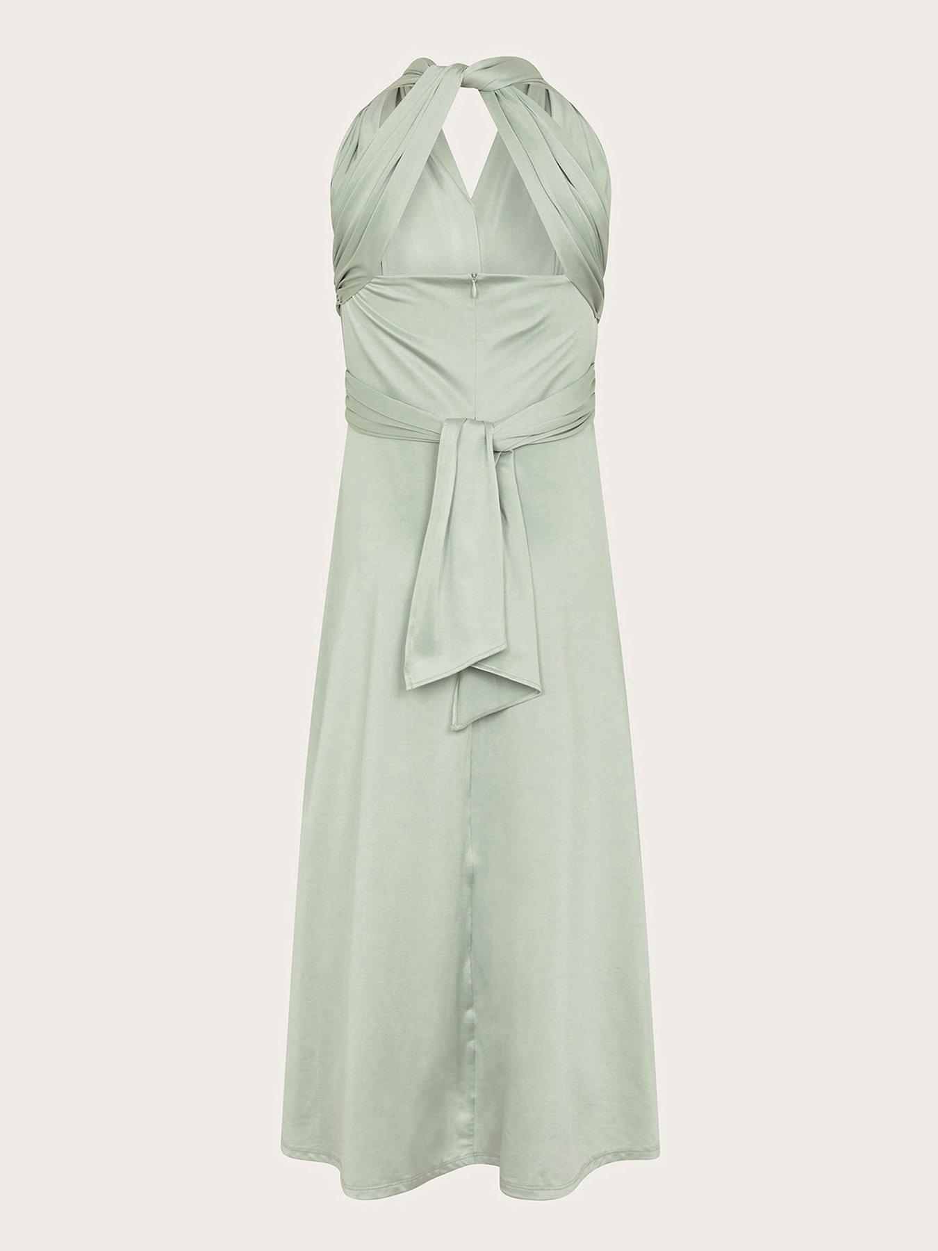 Image 2 of 3 of Monsoon Girls Tia Twist Prom Dress - Sage