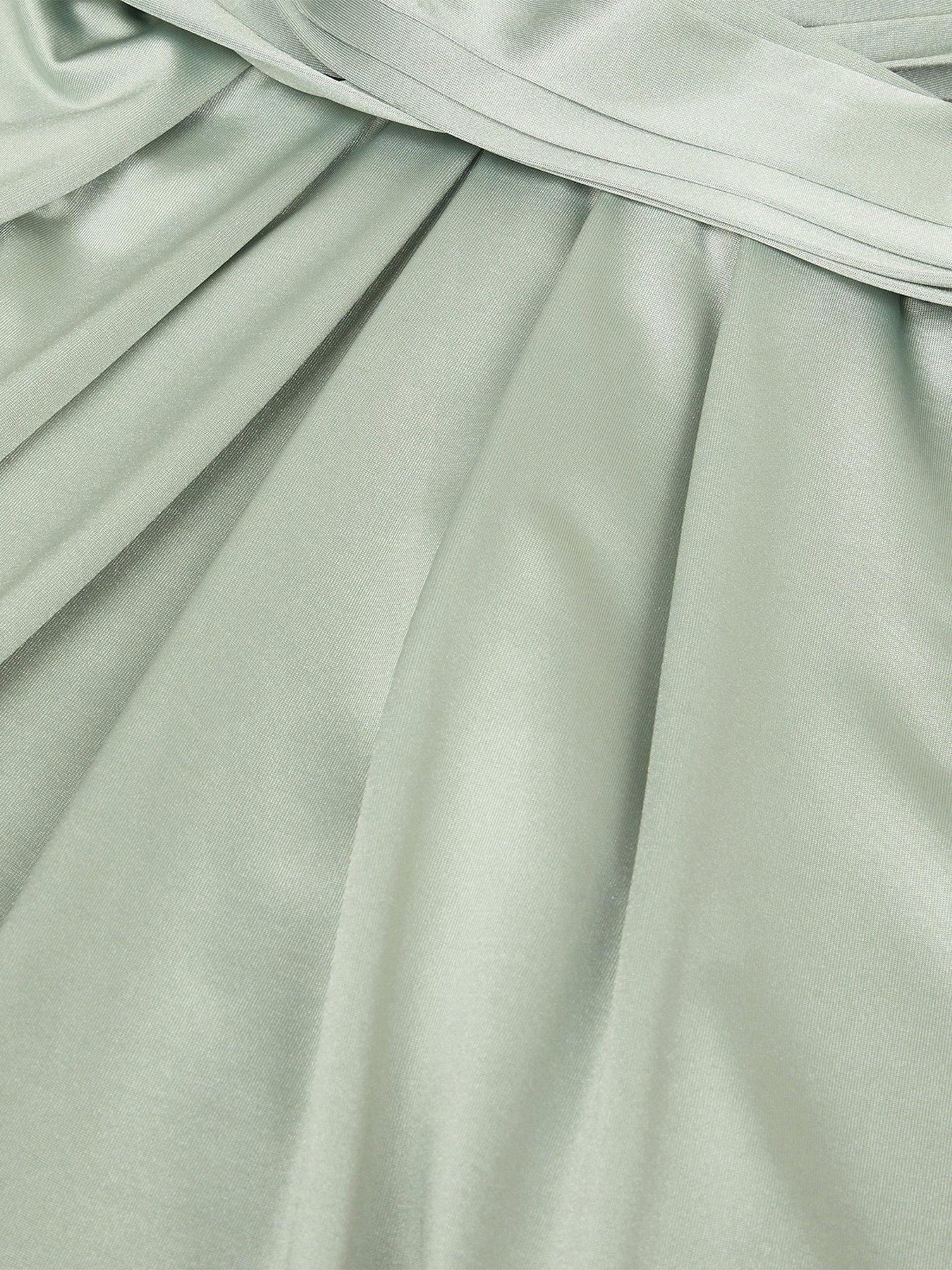 Image 3 of 3 of Monsoon Girls Tia Twist Prom Dress - Sage