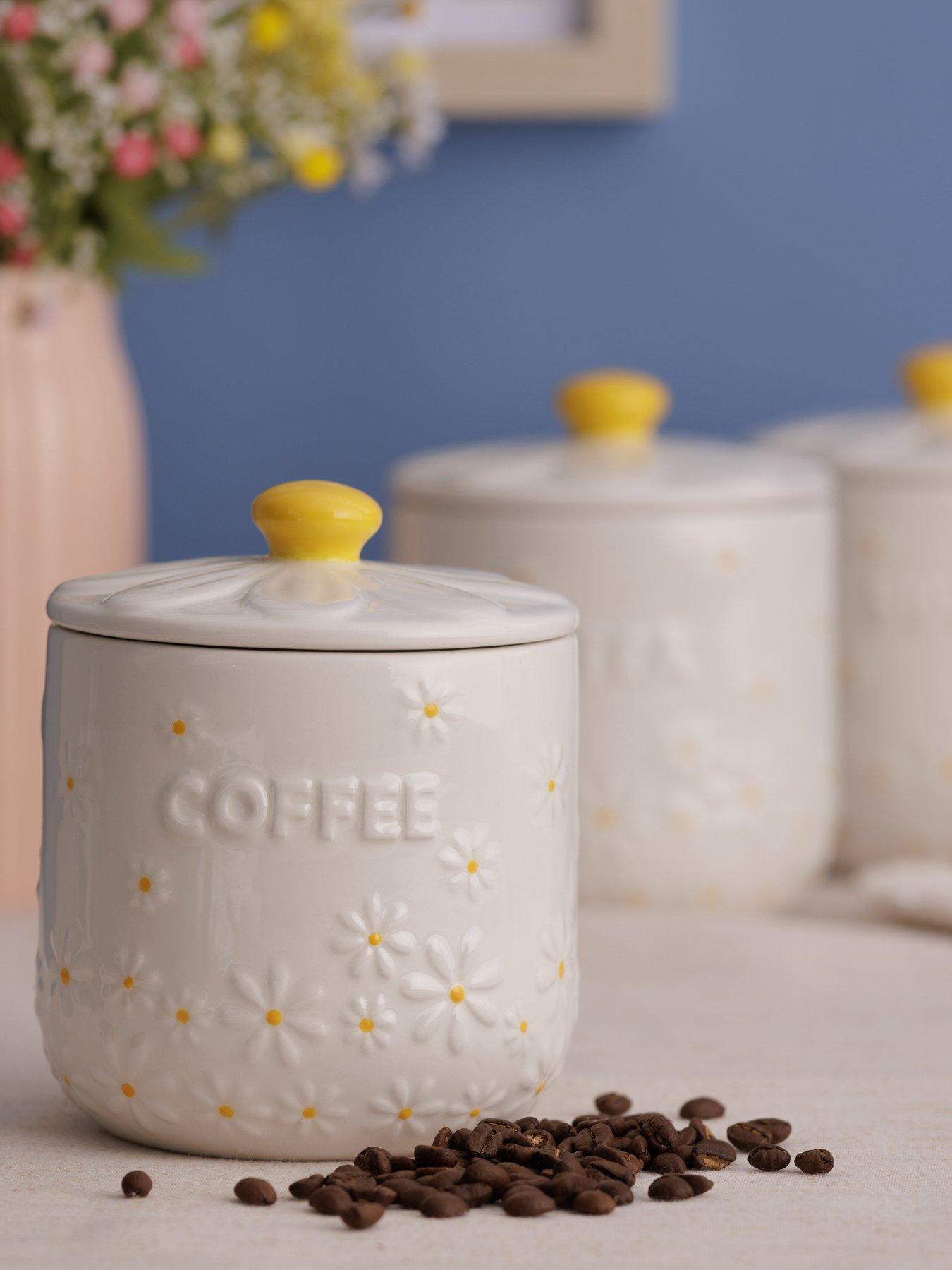Price & Kensington Daisy Tea, Coffee and Sugar Set of 3 Storage Jars