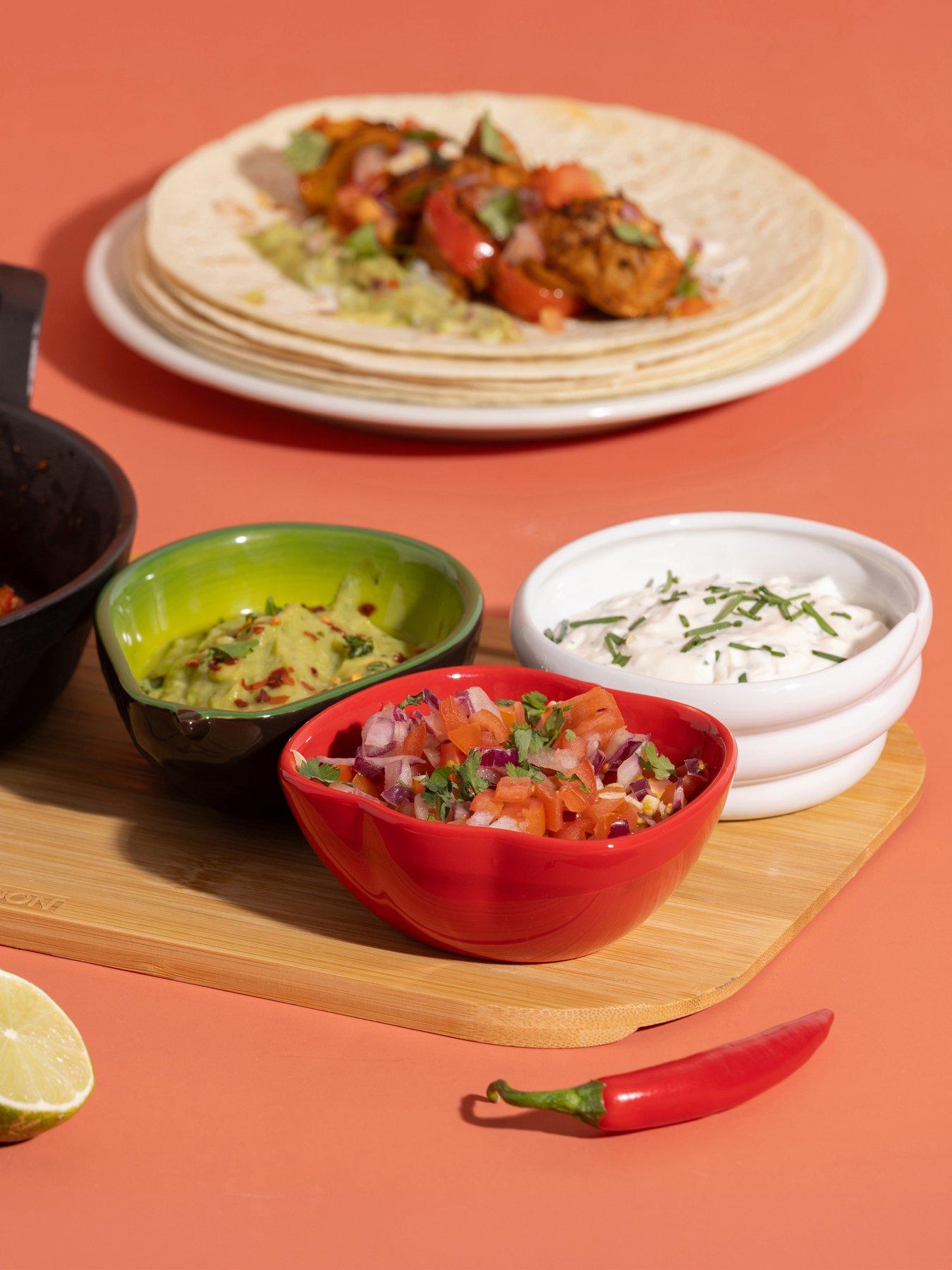 Product photograph of Typhoon World Foods Set Of 3 Fajita Bowls from very.co.uk