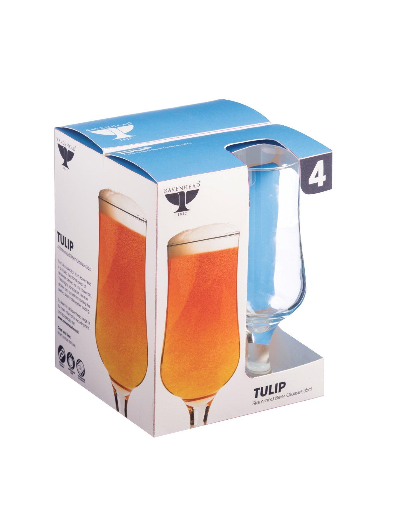 Image 3 of 5 of Ravenhead Tulip Set of 4 Stemmed Beer Glasses