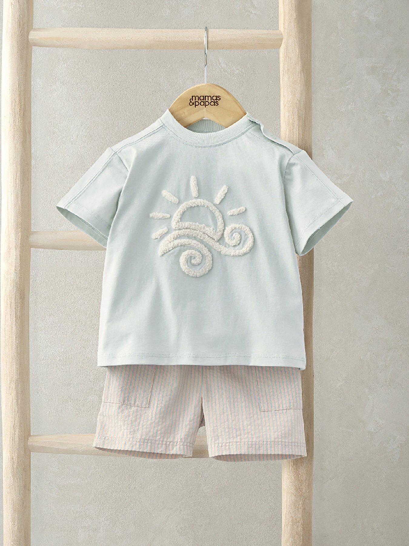 undefined Baby Boys 2 Piece Sun Top & Stripe Short Set - Multi