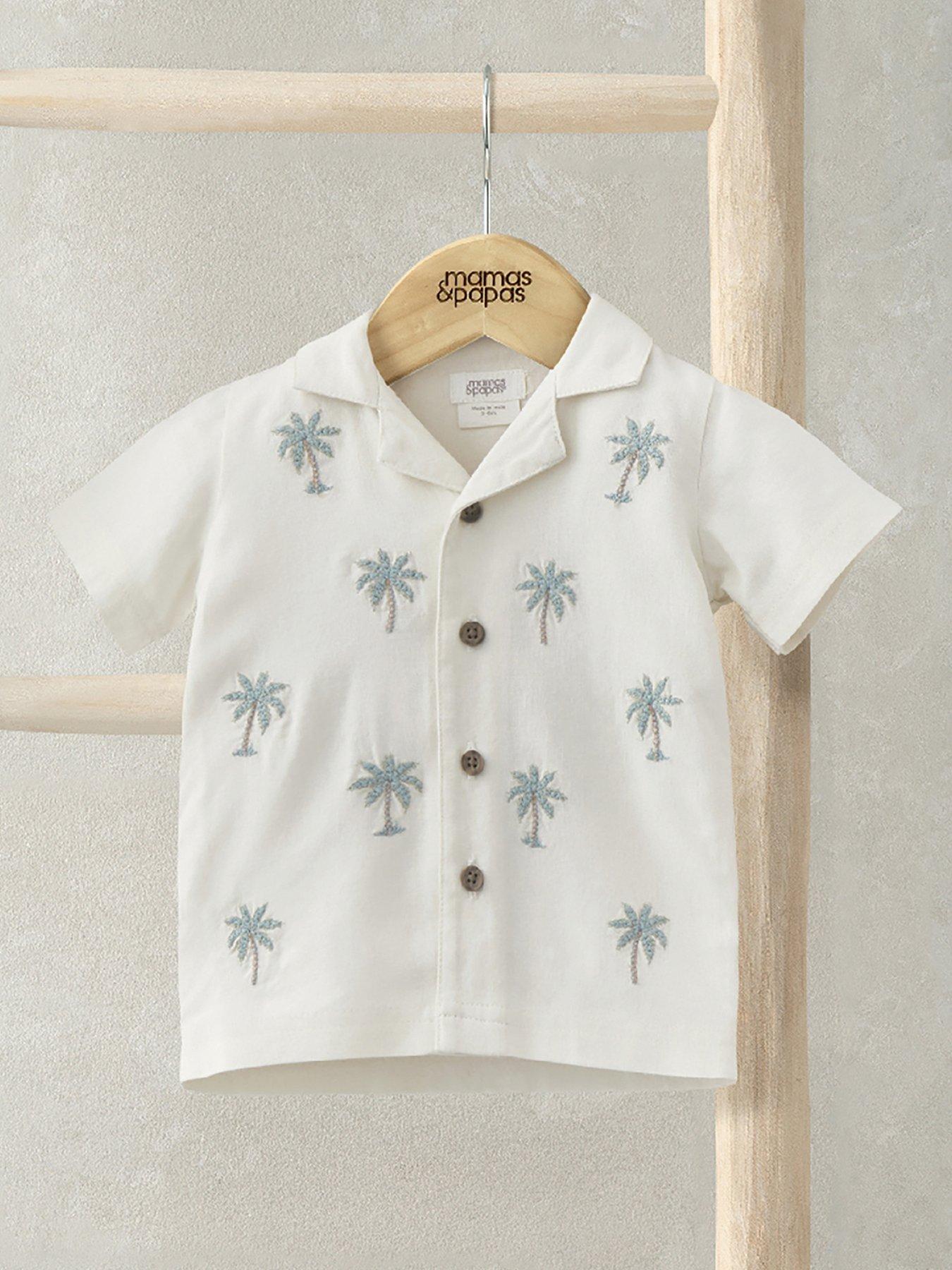 undefined Baby Boys Palm Tree Shirt - Beige