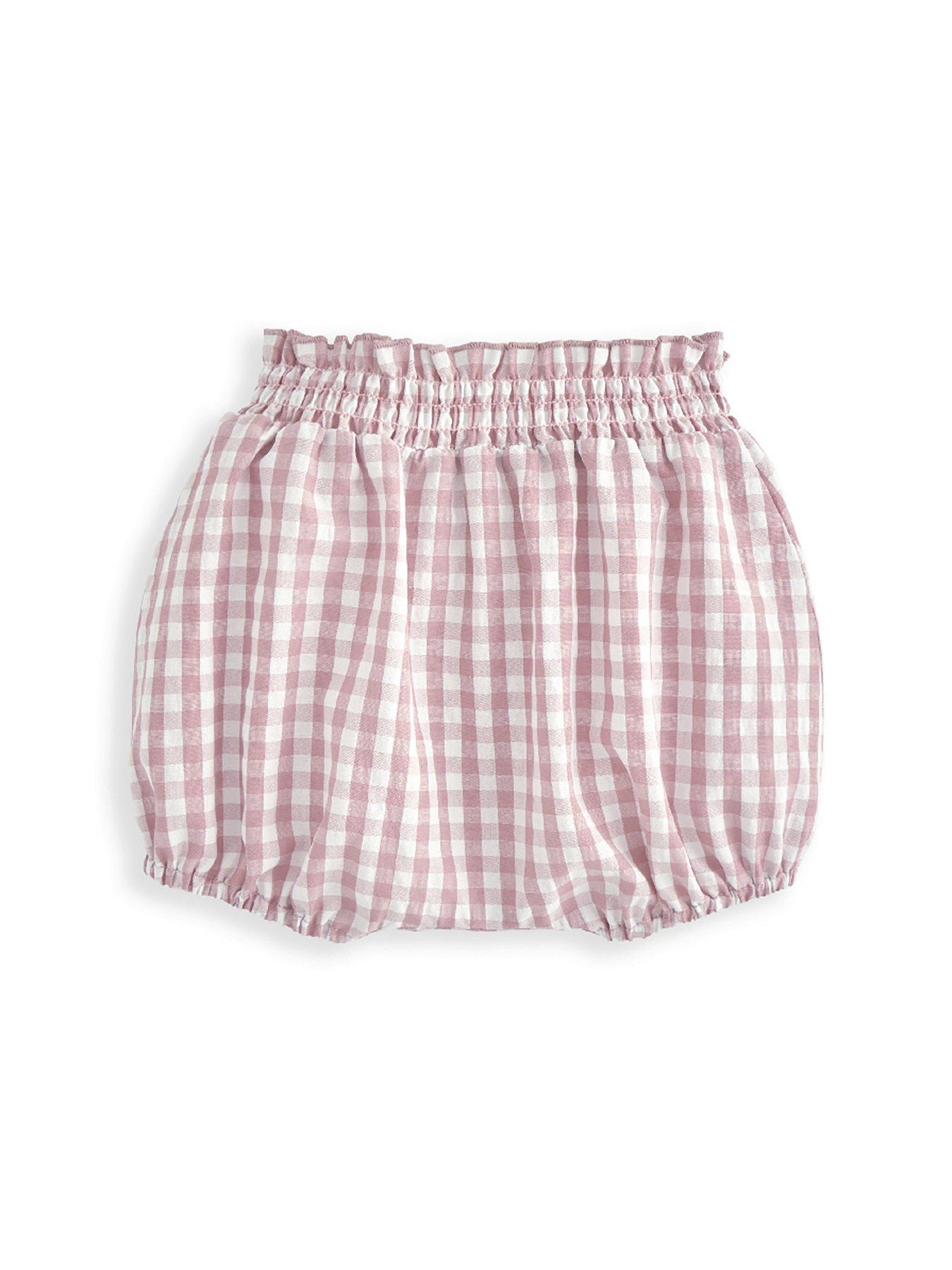 Image 5 of 5 of Mamas & Papas Baby Girls 2 Piece Gingham Sleeveless Top & Shorts Set - Pink