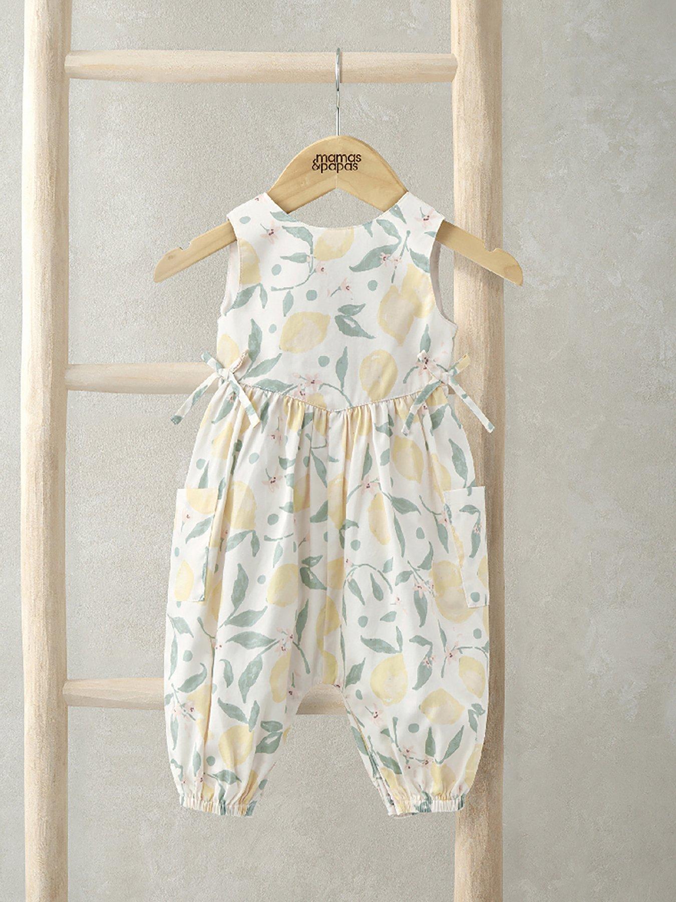 undefined Baby Girls Lemon Print Romper - White