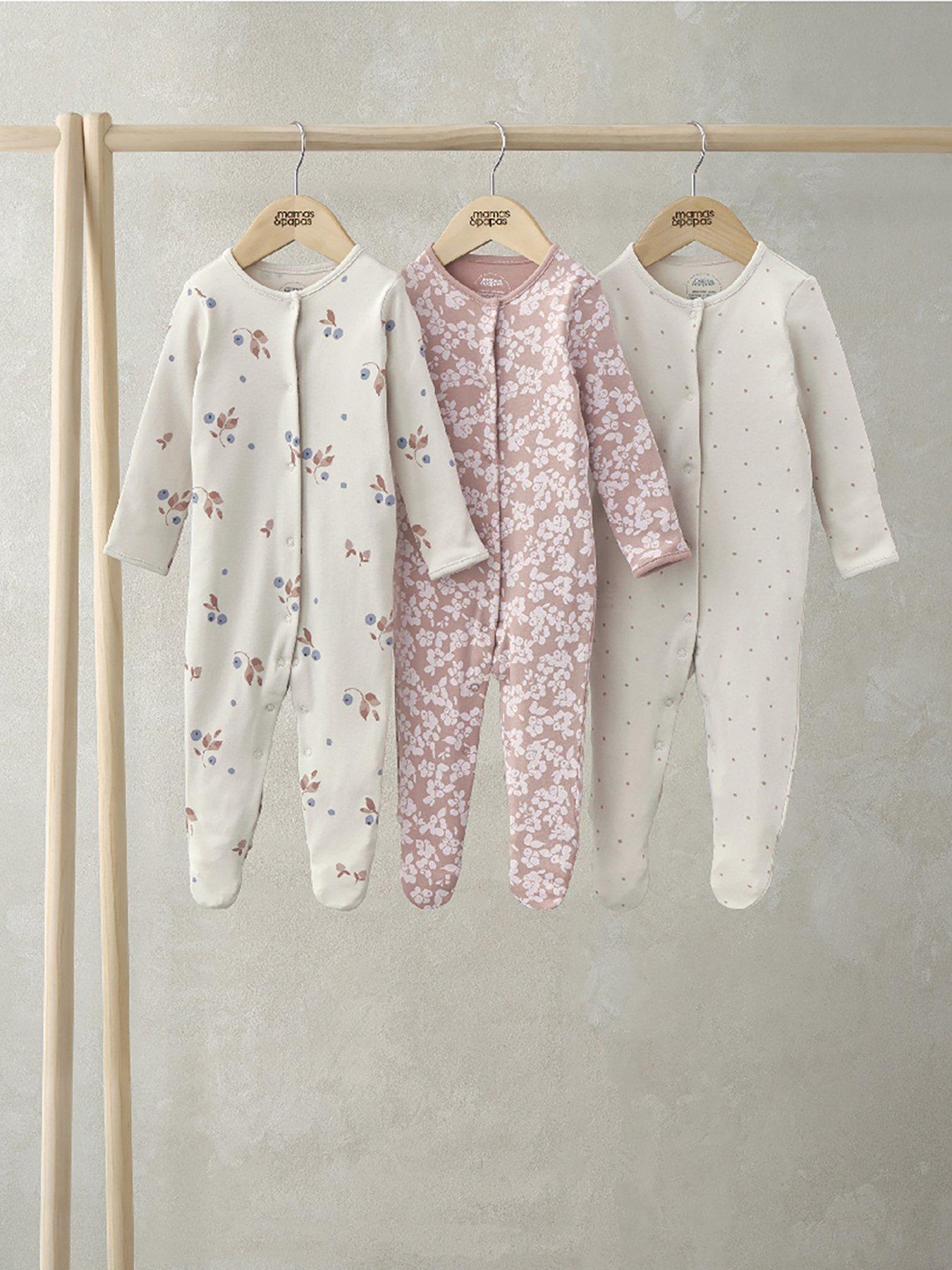 undefined Baby Girls 3 Pack Berries Sleepsuits - Multi