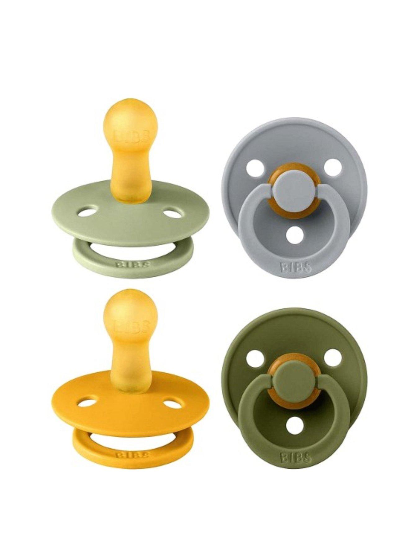 BIBS 4 Pack Soothers - Green Garden Lush (Size 2) Round Nipple