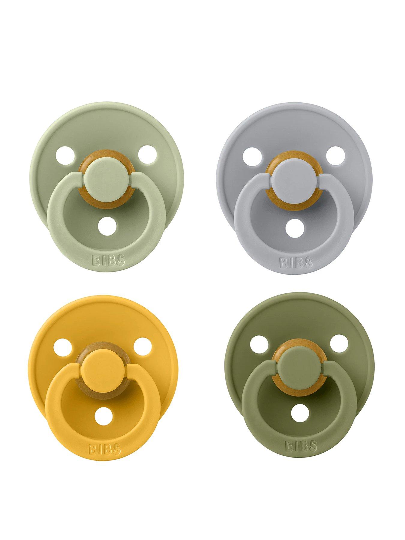 Image 3 of 4 of BIBS 4 Pack Soothers - Green Garden Lush (Size 2) Round Nipple