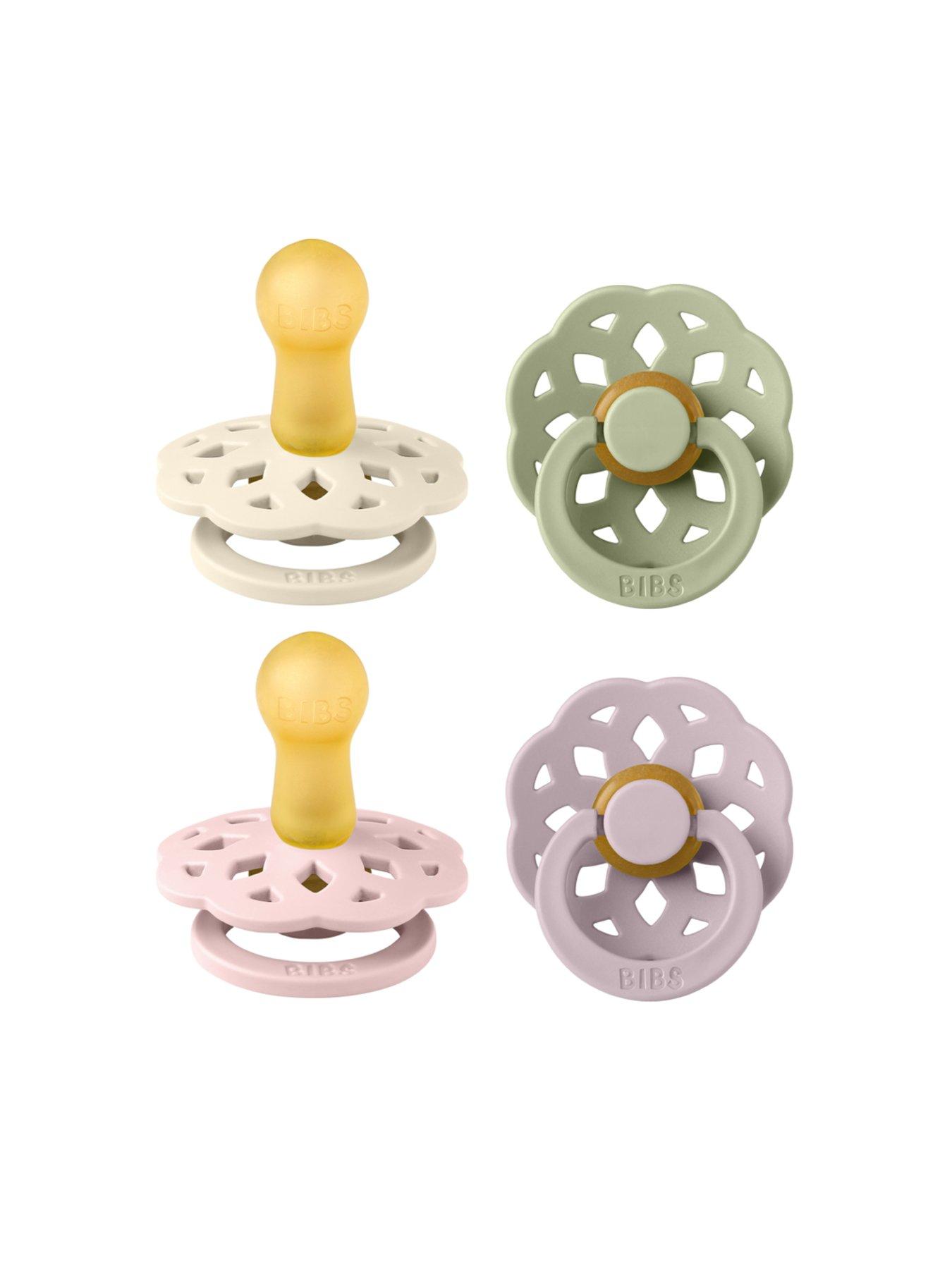 BIBS 4 Pack Boheme Soothers - Dusky Lilac Size 2 Round Nipple