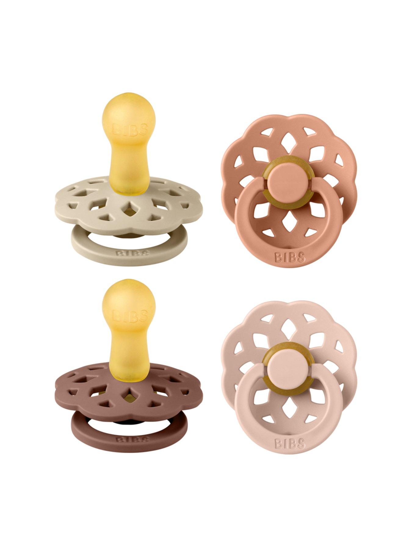 BIBS 4 Pack Boheme Soothers -  Vanilla Mix Size 2 Round Nipple