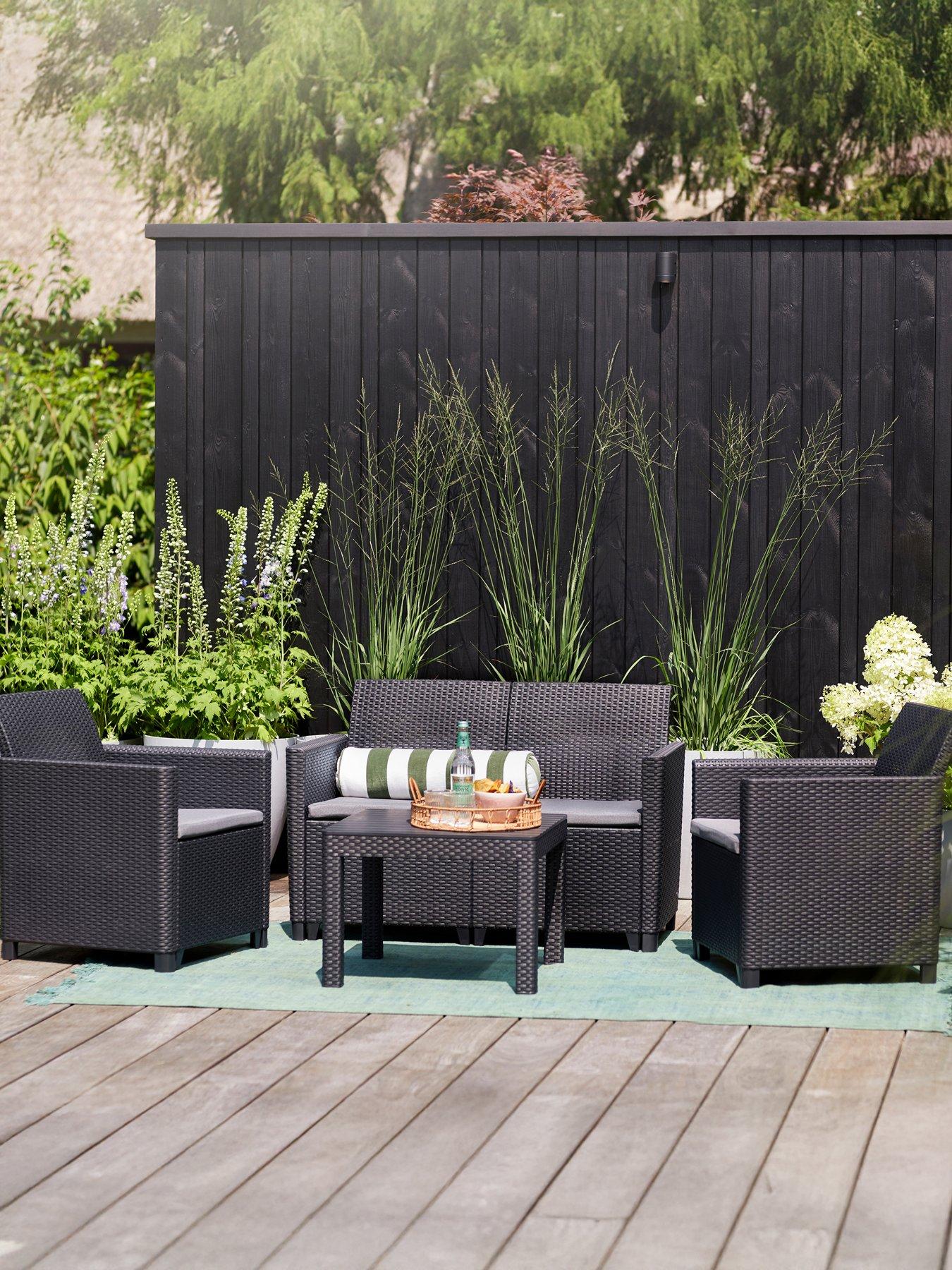 Keter Marie Garden 4-Piece Set With Coffee Table