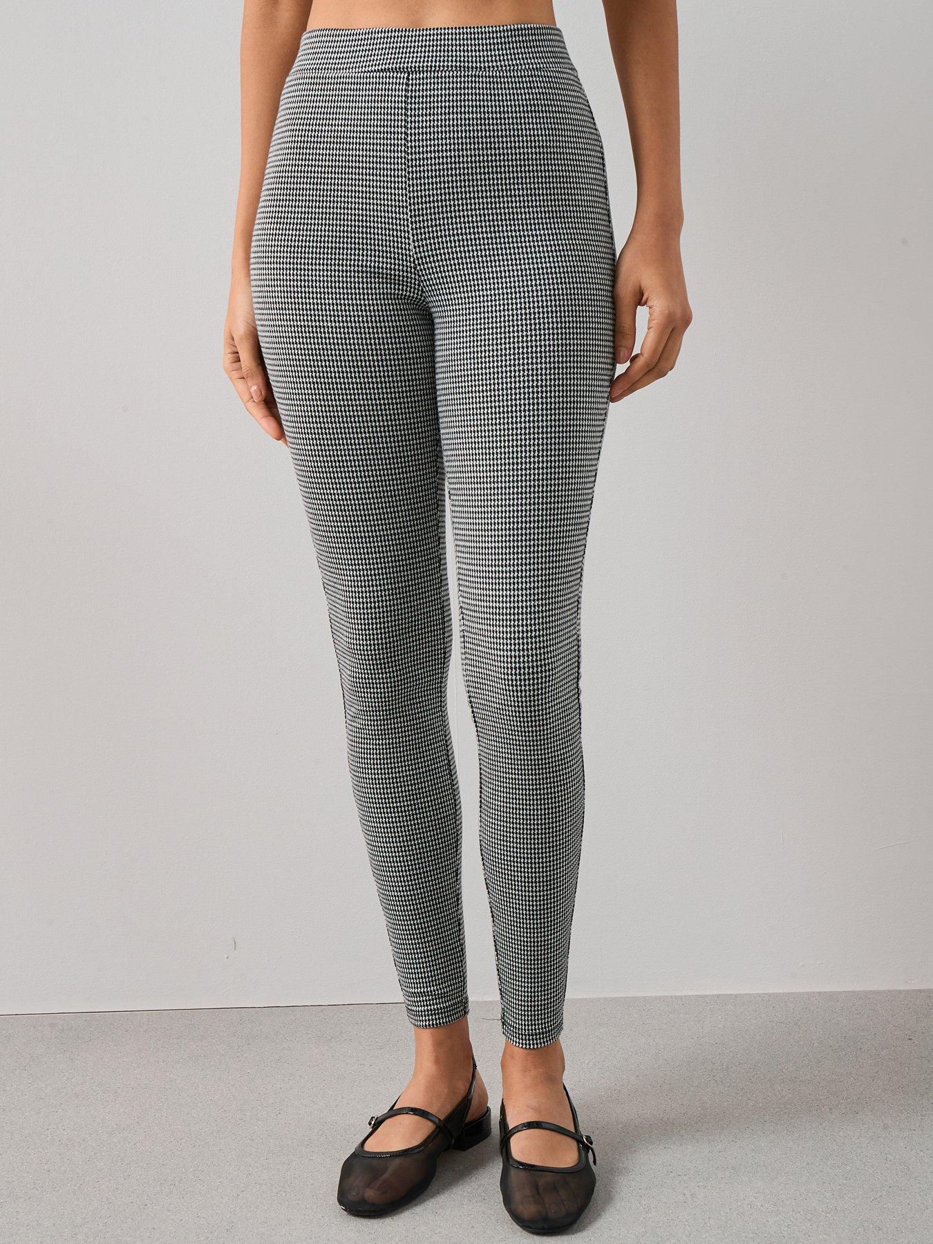 The Very Collection Check Stretch Leggings - Black