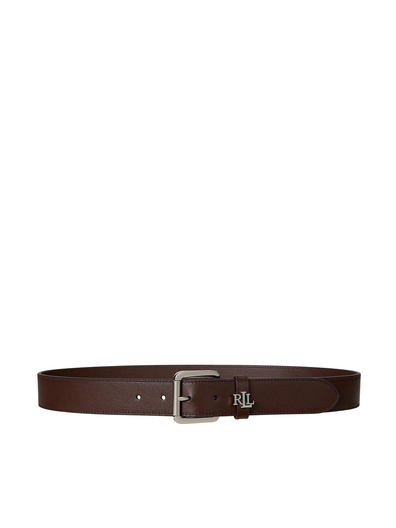 Lauren by Ralph Lauren Keeper Medium Logo Belt - Brown