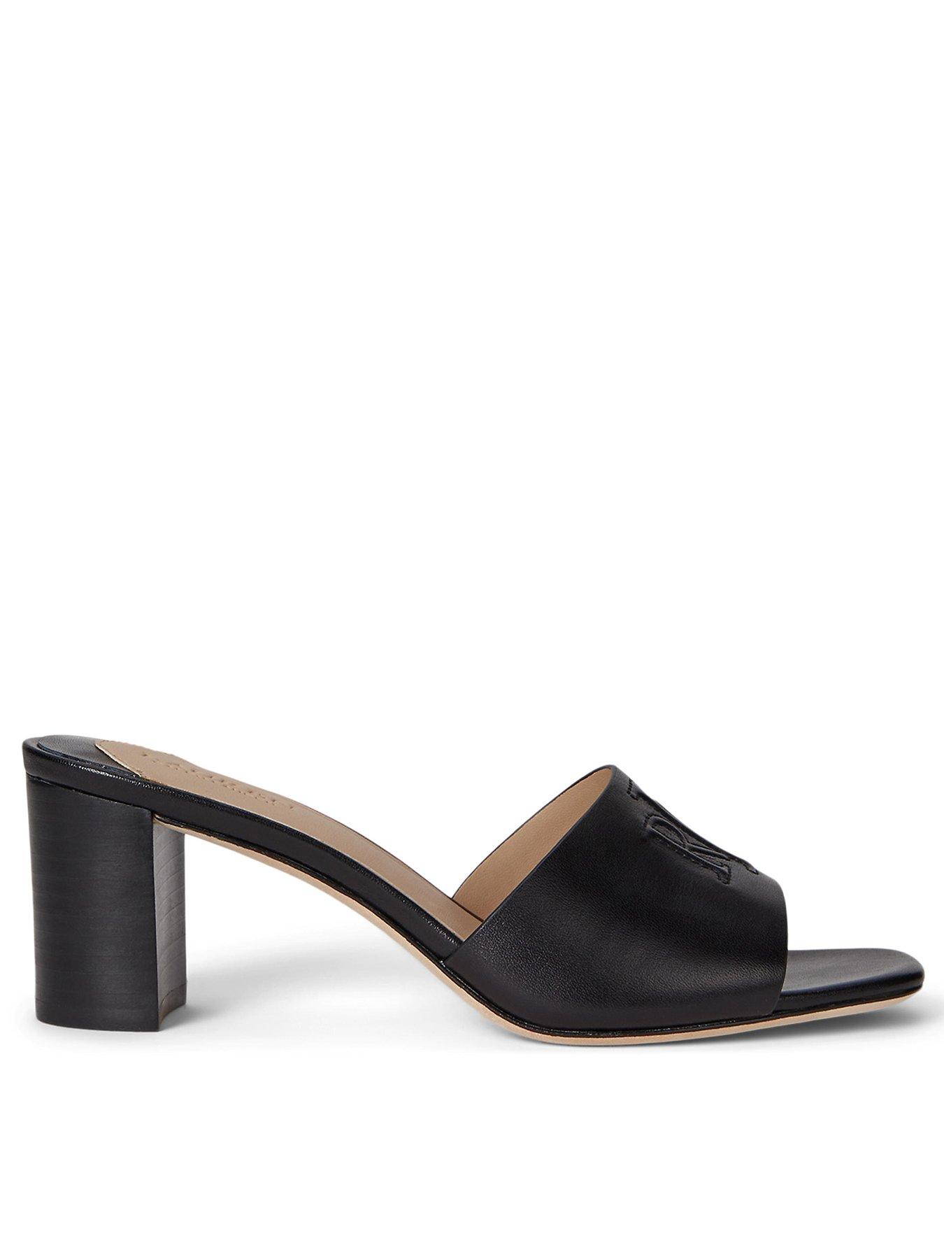 undefined Everley Block Heel Mules - Black