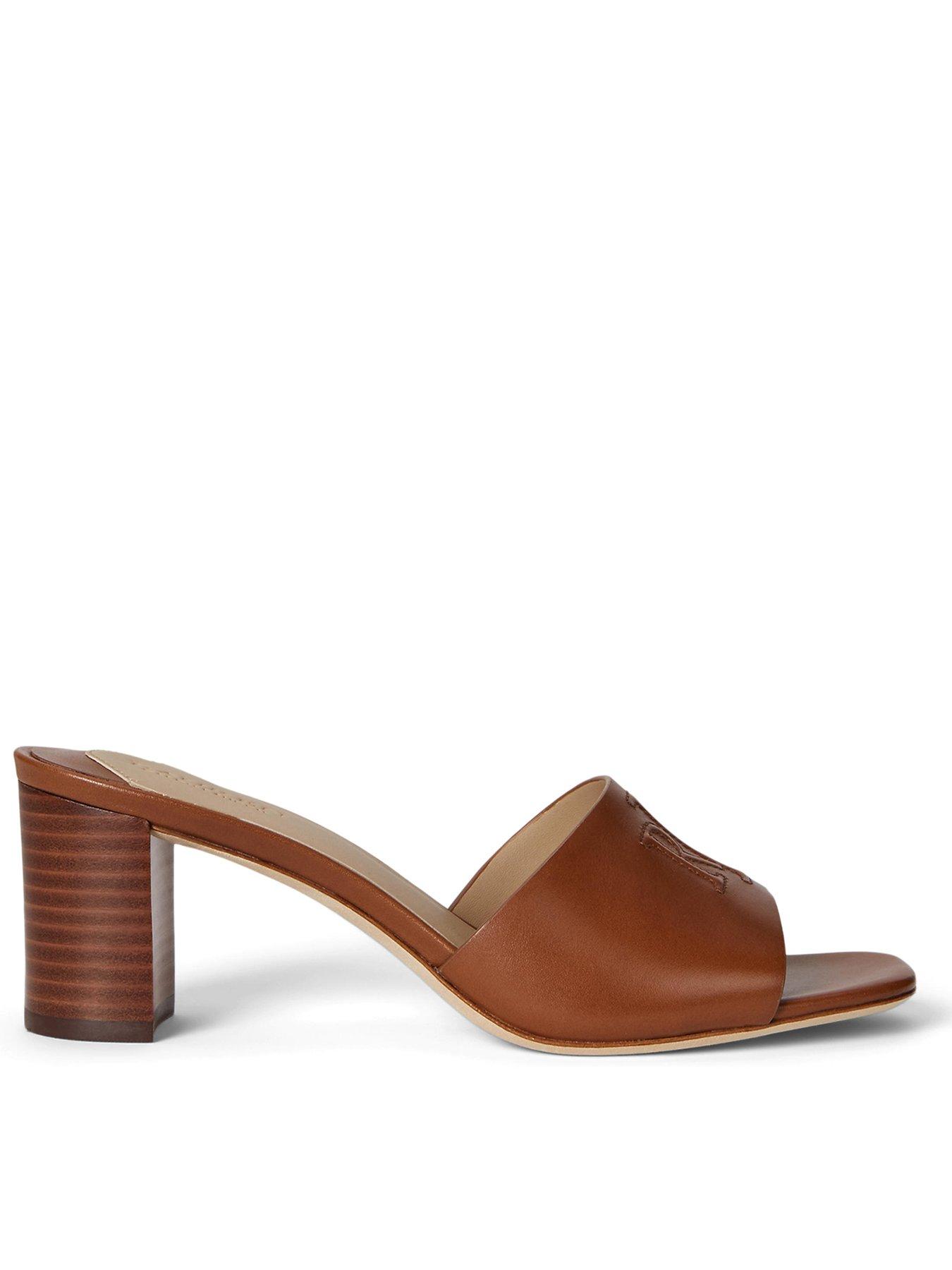 undefined Everley Block Heel Mules - Brown