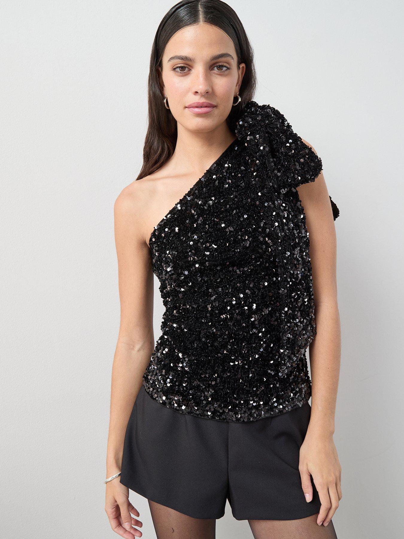 The Very Collection Sequin Bow Top