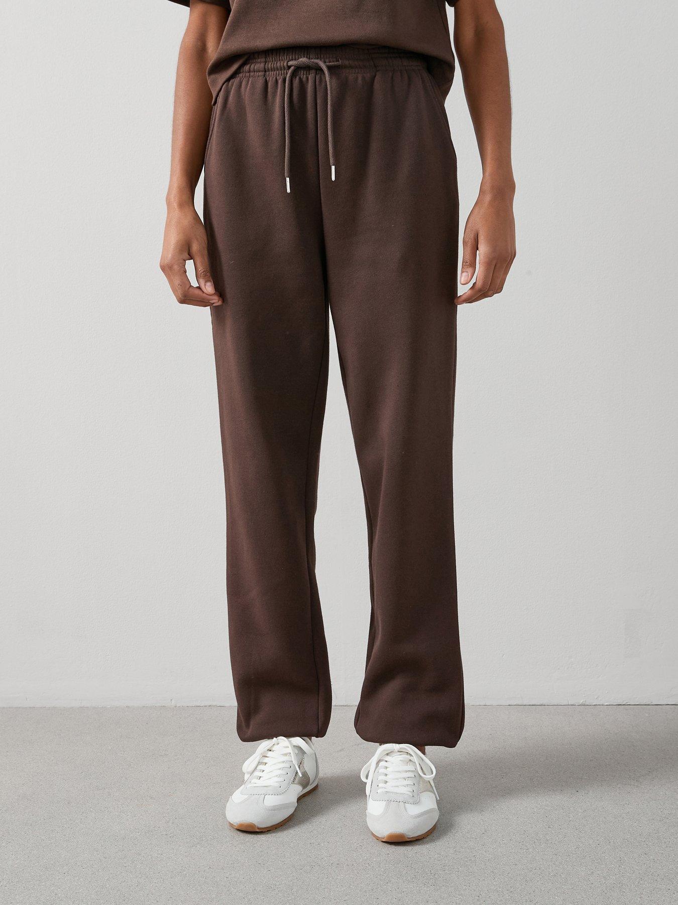 Image 3 of 6 of The Very Collection Relaxed Cuffed Essential Joggers- Brown