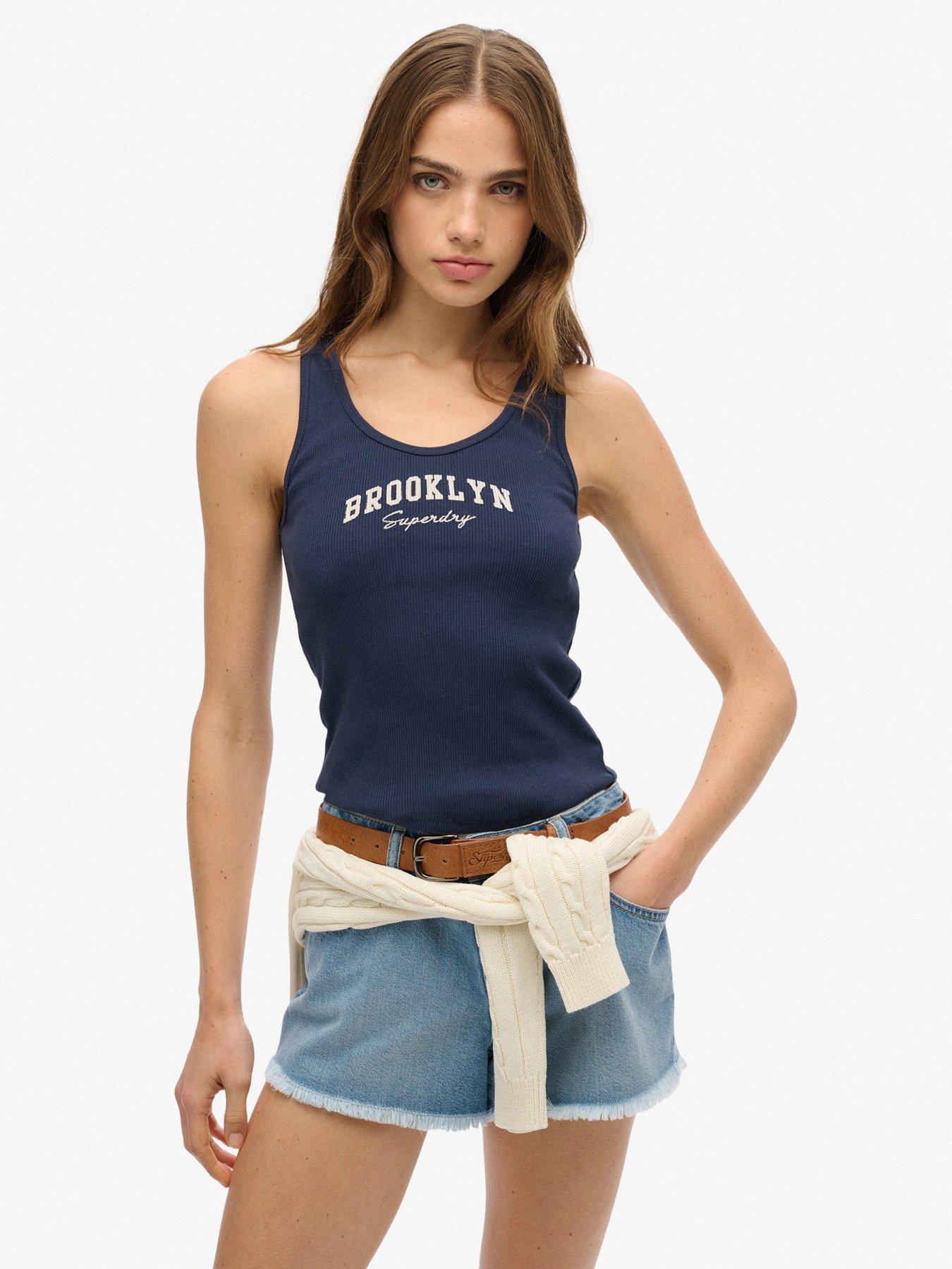 undefined Athletic Essentials Graphic Vest Top - Navy