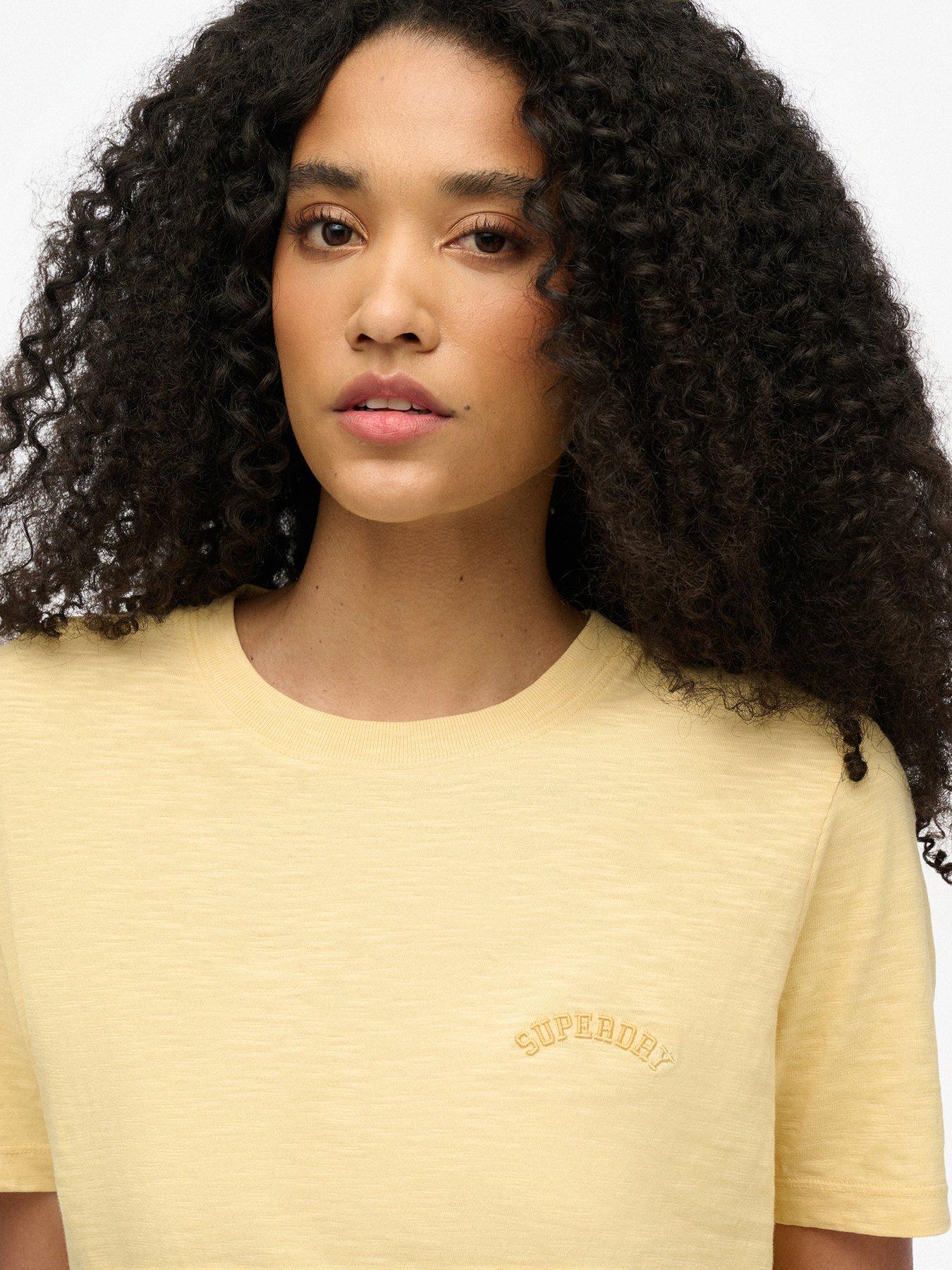 Image 4 of 5 of Superdry Essential Logo Washed T-Shirt - Yellow