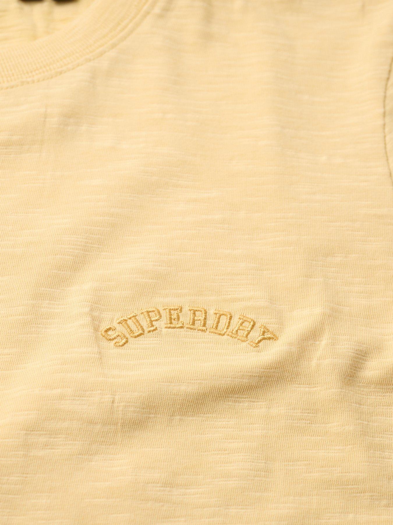 Image 5 of 5 of Superdry Essential Logo Washed T-Shirt - Yellow
