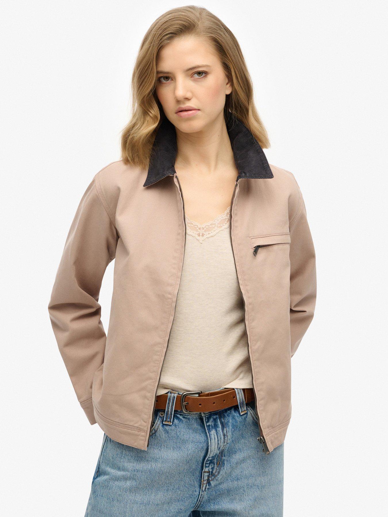 Superdry Cord Collar Ranch Jacket Beige Very