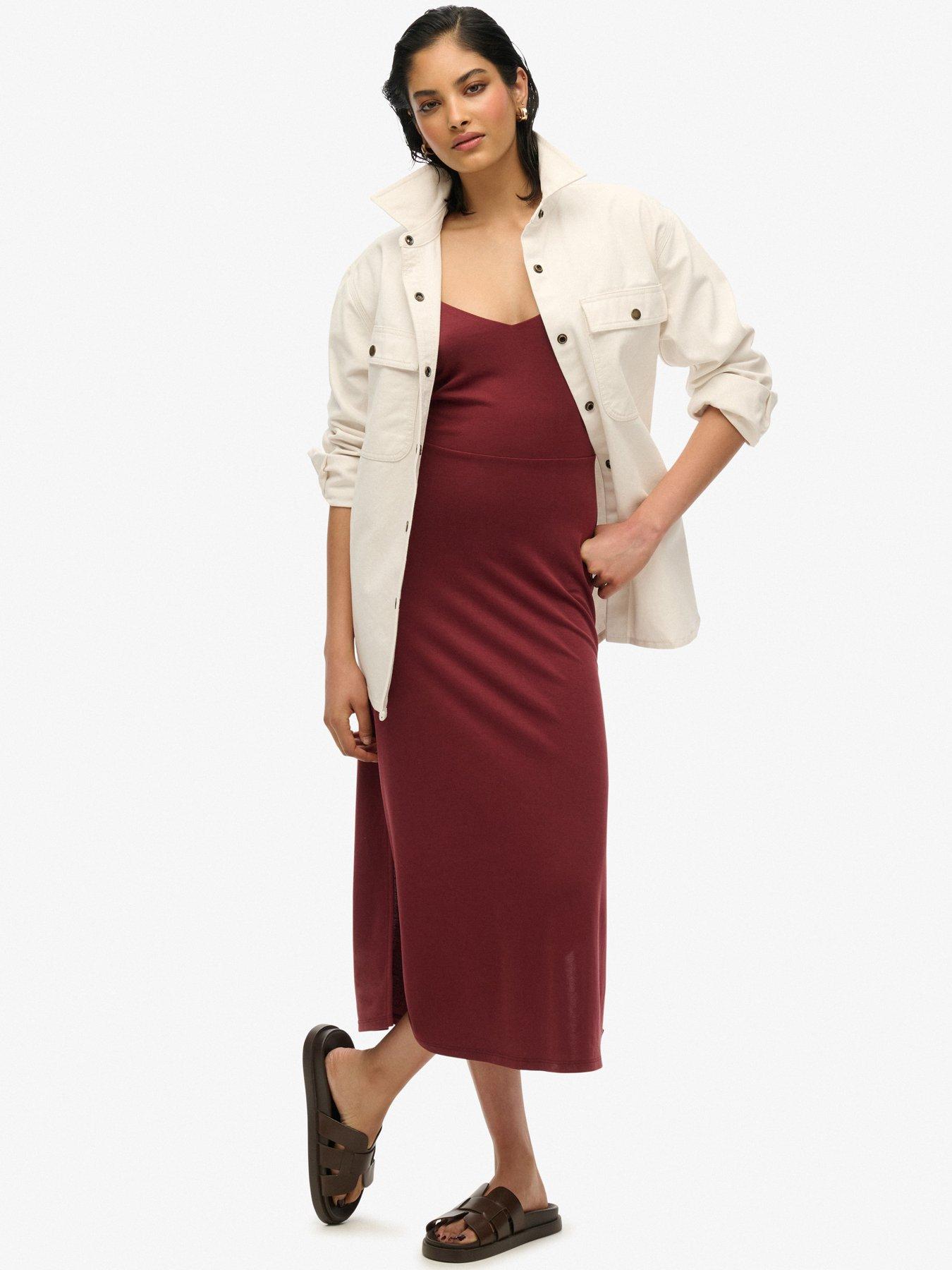 undefined Jersey Open Back Dress - Brown