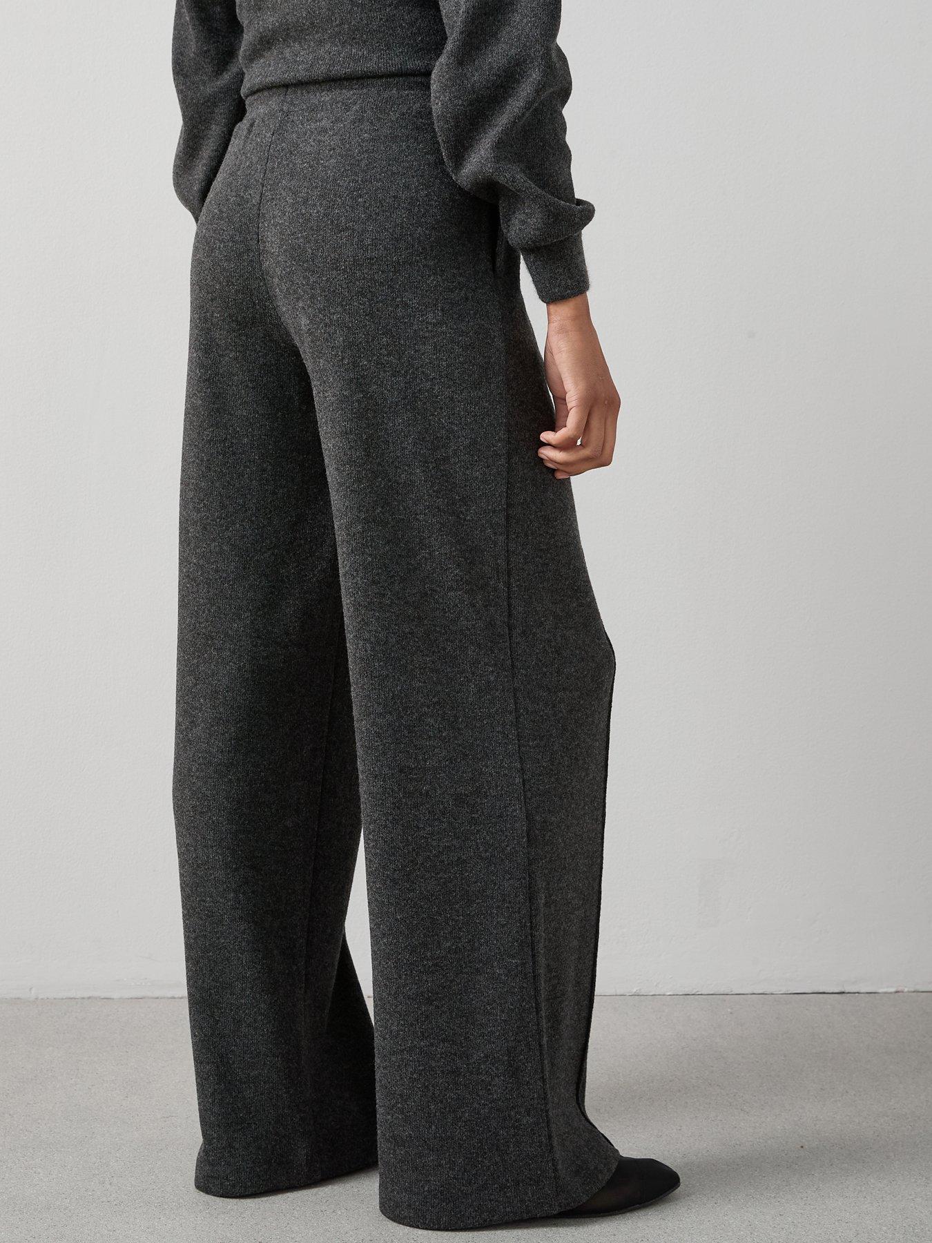 Image 2 of 6 of The Very Collection Soft Touch Wide Leg Trousers Co-ord - Grey