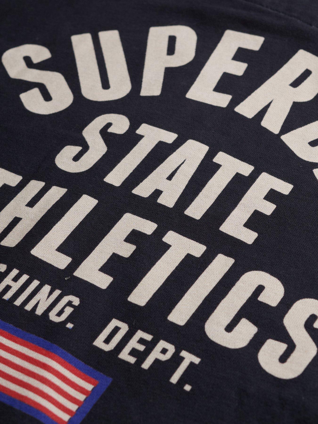 Image 5 of 5 of Superdry Athletic Essentials Oversized Zip Hoodie - Navy