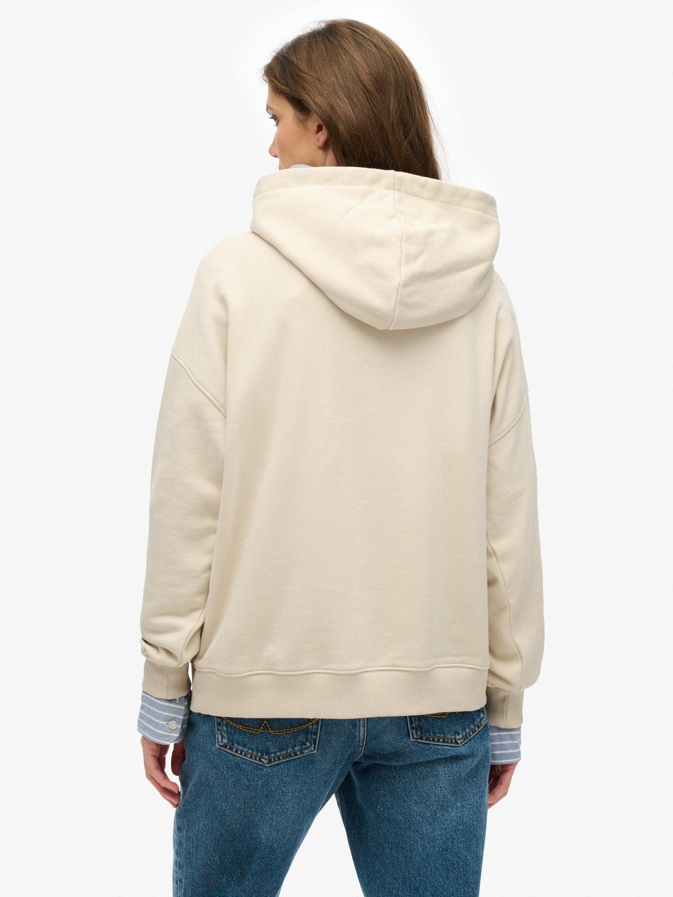 Image 2 of 5 of Superdry Venue Metallic Relaxed Hoodie - Beige