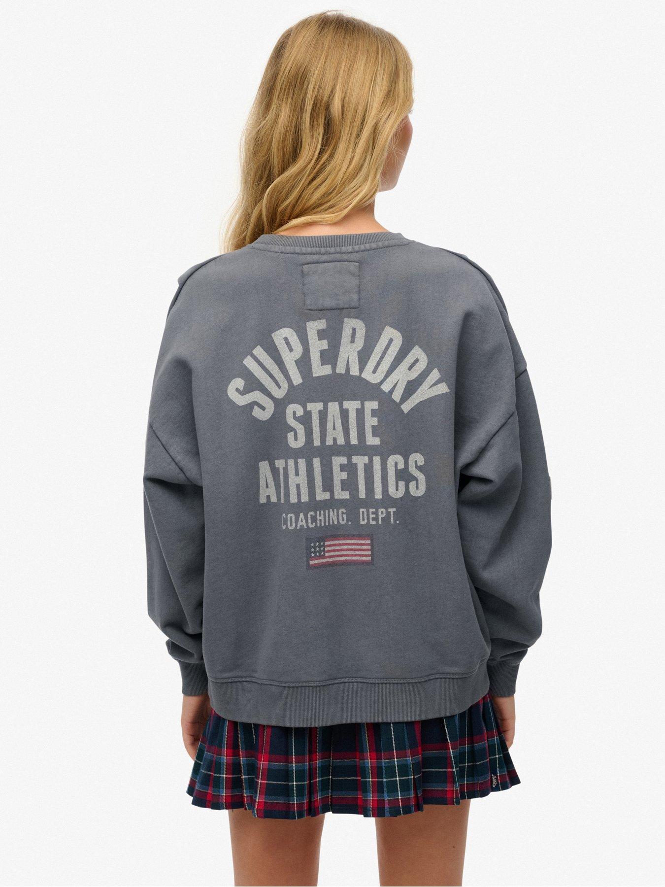Image 2 of 4 of Superdry Athletic Essentials Printed Crew Sweatshirt - Multi