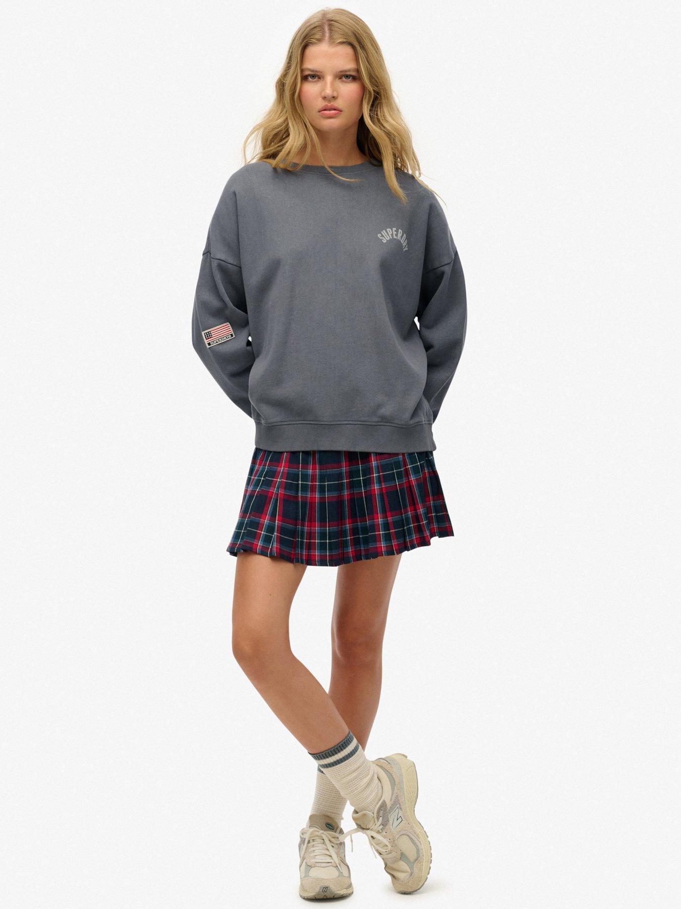 Image 3 of 4 of Superdry Athletic Essentials Printed Crew Sweatshirt - Multi