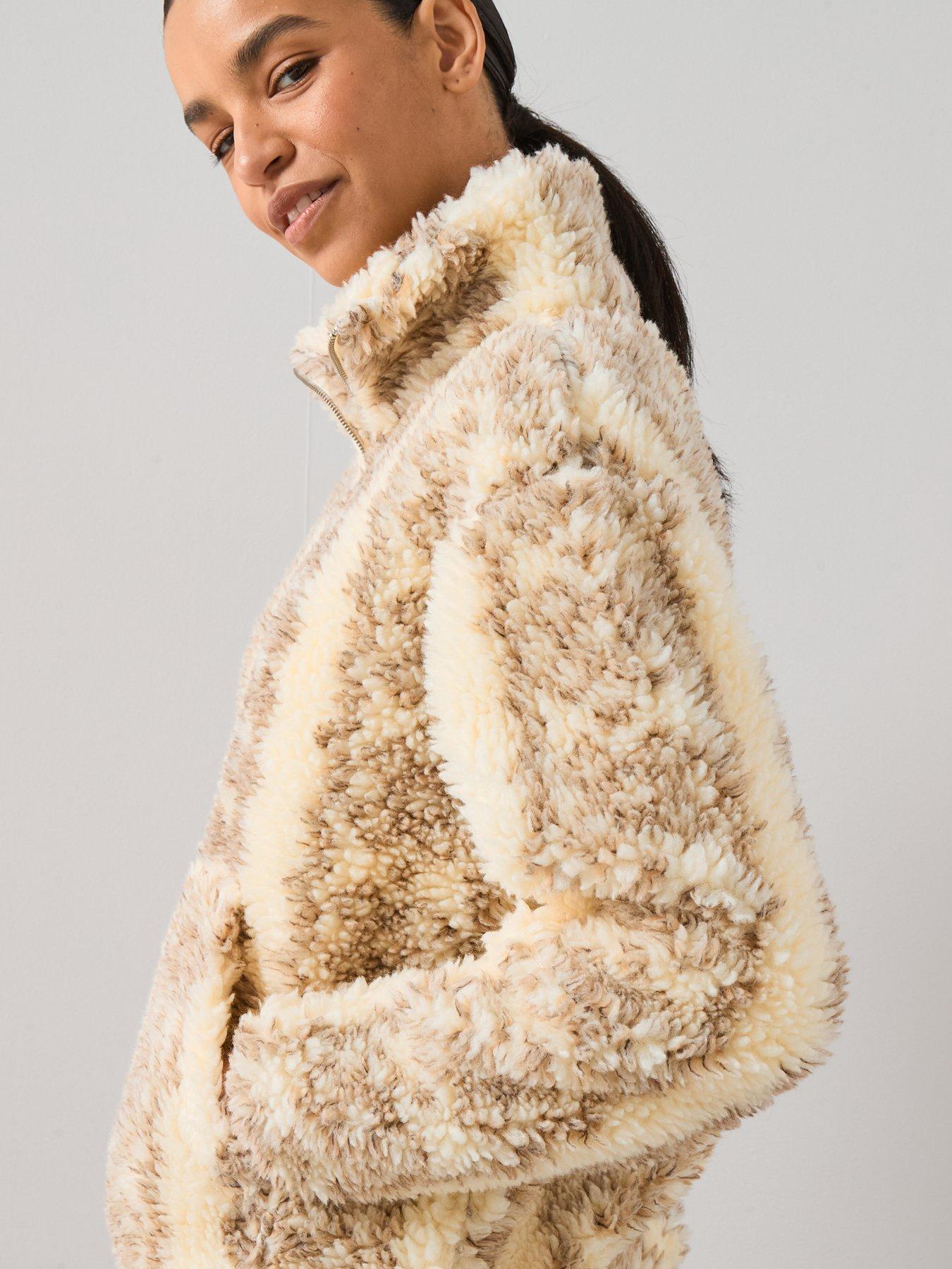 Image 5 of 7 of V by Very Half Zip Printed Borg Fleece &nbsp;- Multi