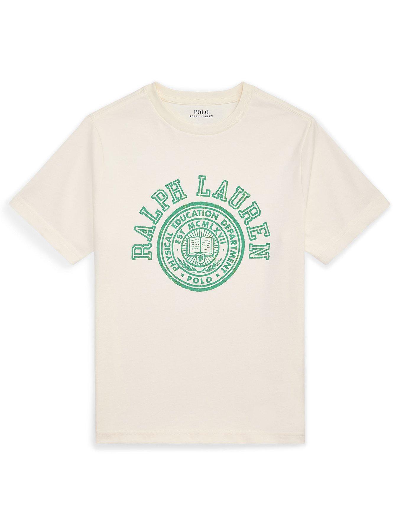 undefined Boys Logo Short Sleeve T-Shirt - Cream