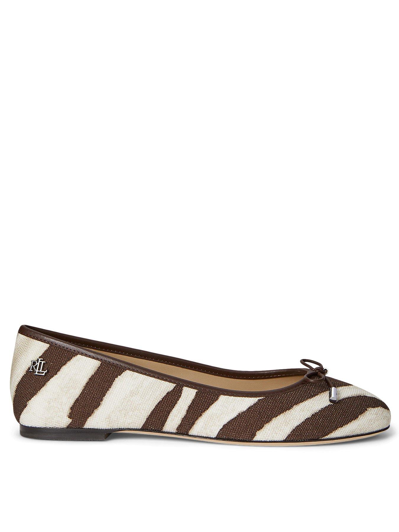 undefined Jayna Zebra-Print Canvas Flats