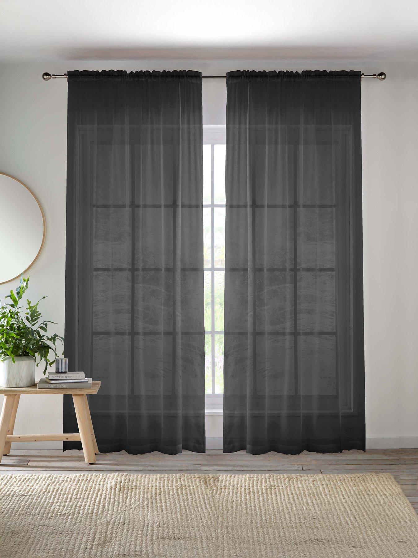 Very Home Slot Top Voile Panel Pair 57x48