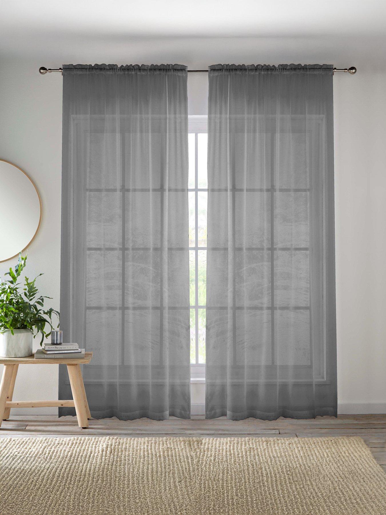 Very Home Slot Top Voile Panel Pair 57x48