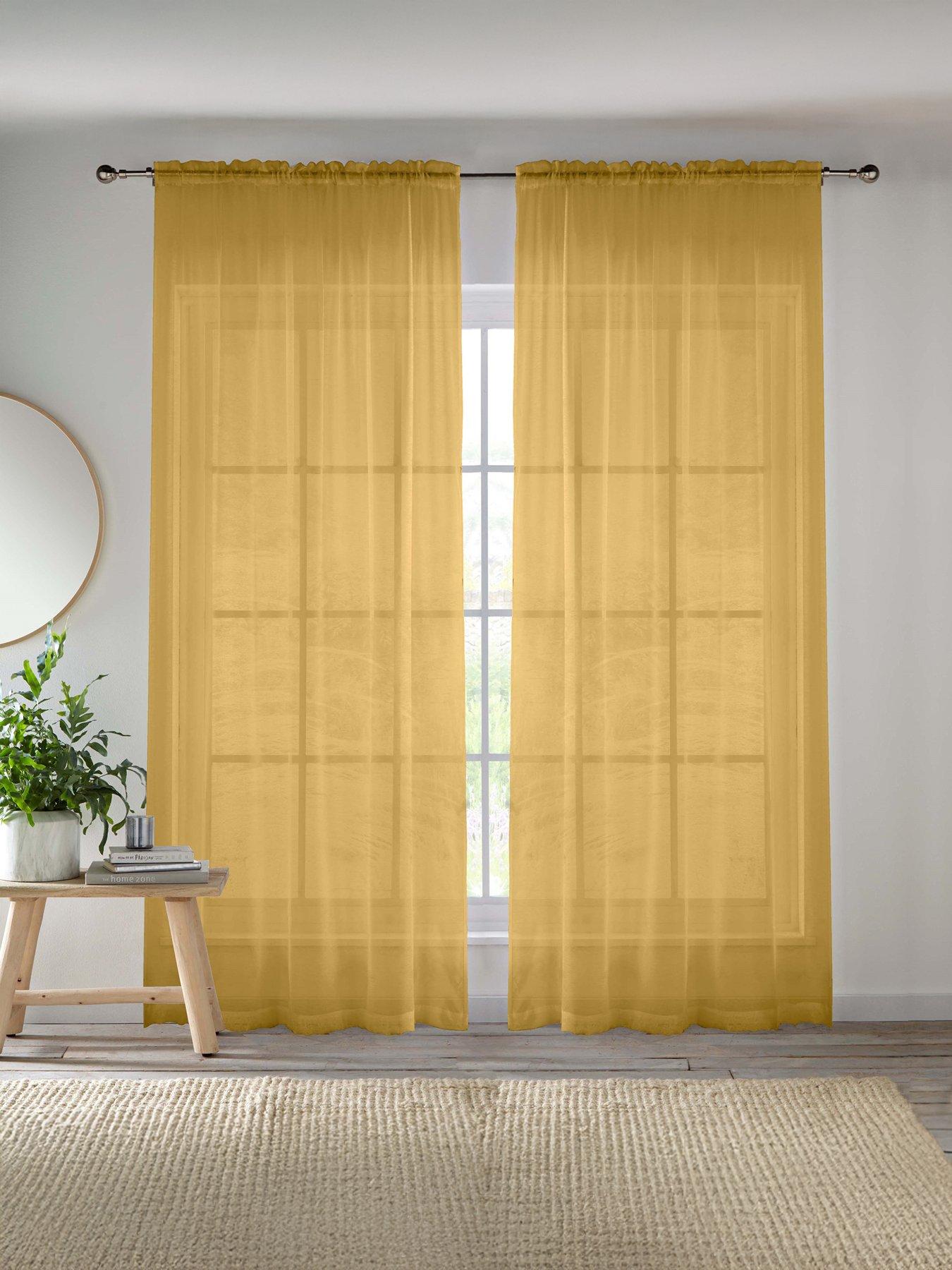 Very Home Slot Top Voile Panel Pair 57x48